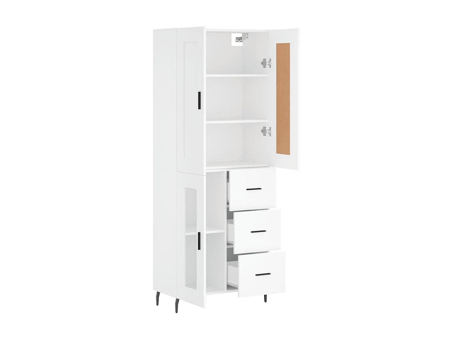 Hohes Sideboard Weiß 69,5 x 34 x 180 cm Holzwerkstoff