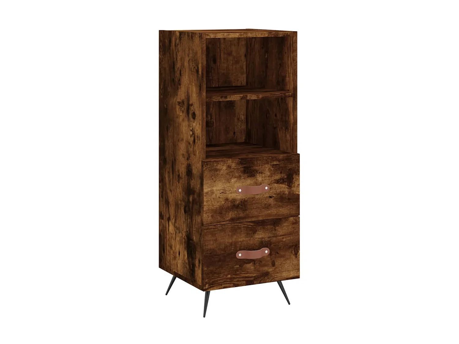 Aparador alto Roble ahumado 34,5x34x180 cm Madera contrachapada