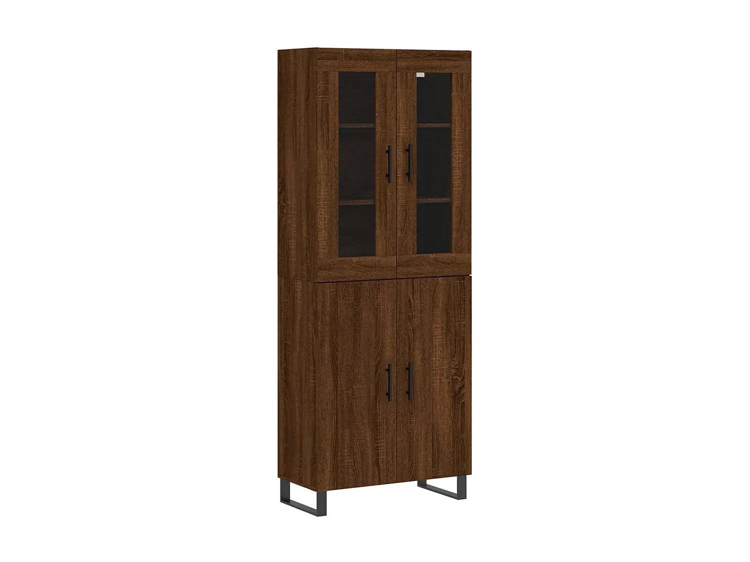 Buffet haut Chêne marron 69,5x34x180 cm Bois d'ingénierie