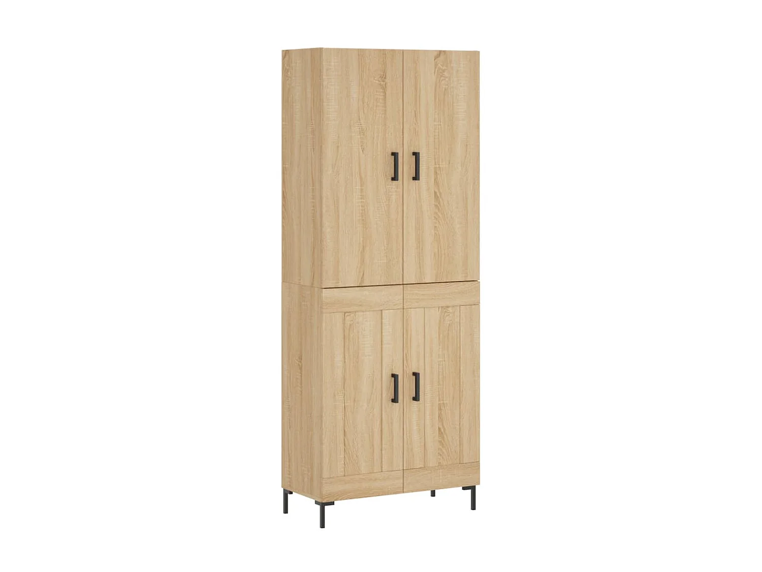 Aparador alto roble Sonoma 69,5x34x180 cm Madera contrachapada