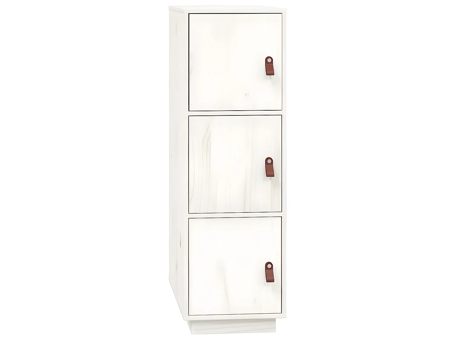 Credenza alta Bianca 34x40x108,5 cm Legno di pino massiccio