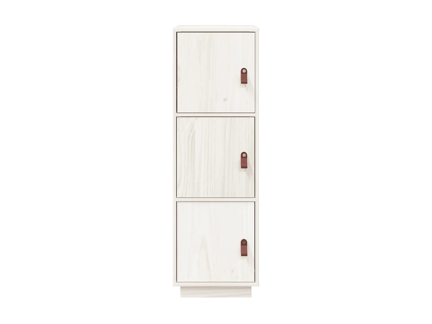 Credenza alta Bianca 34x40x108,5 cm Legno di pino massiccio