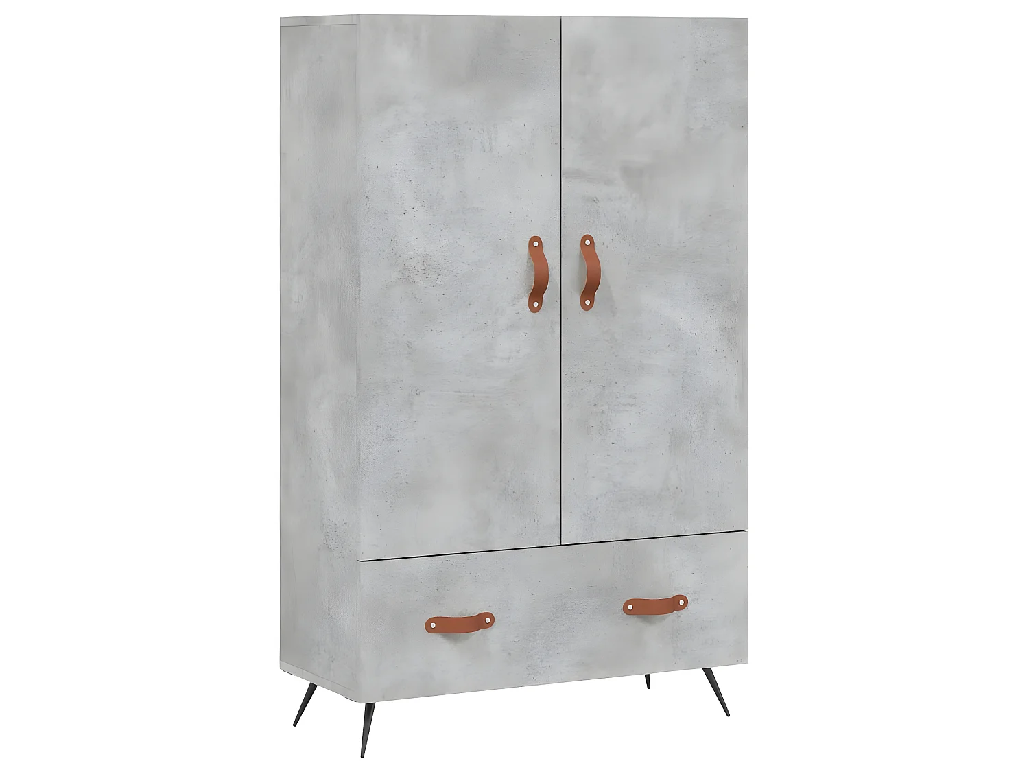 Credenza alta grigio cemento 69,5x31x115 cm in derivati del legno