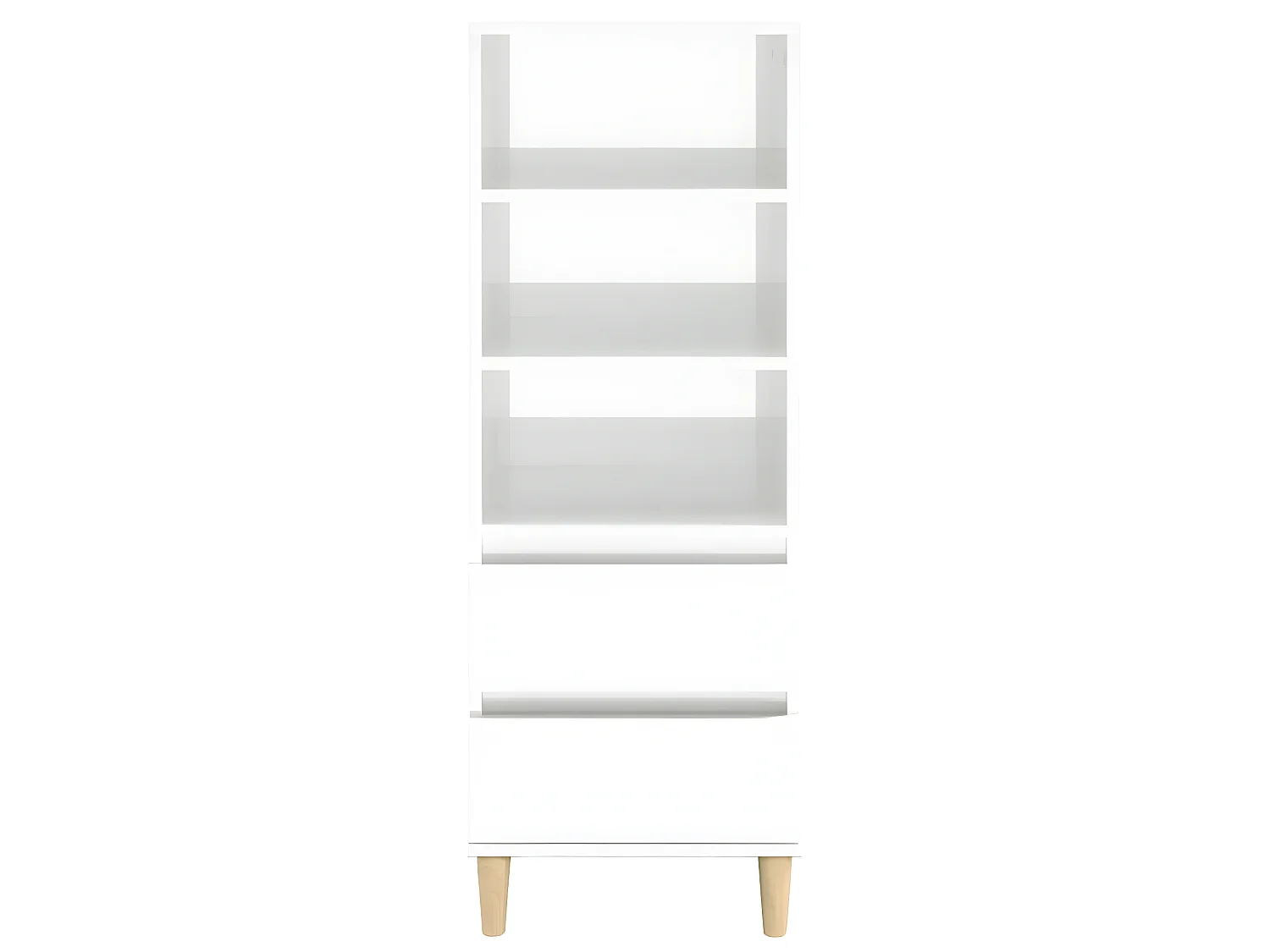 Credenza alta Bianco lucido 40x36x110 cm MDF