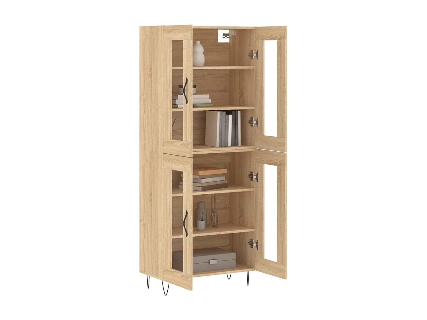 Credenza alta Rovere Sonoma 69,5x34x180 cm MDF