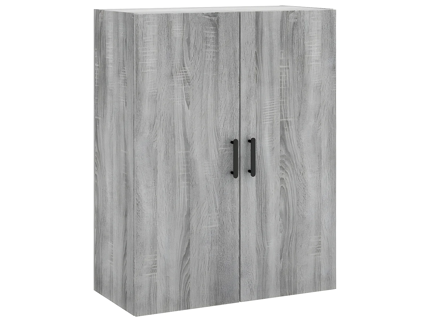 Aparador alto Sonoma gris 69,5x34x180 cm madera contrachapada