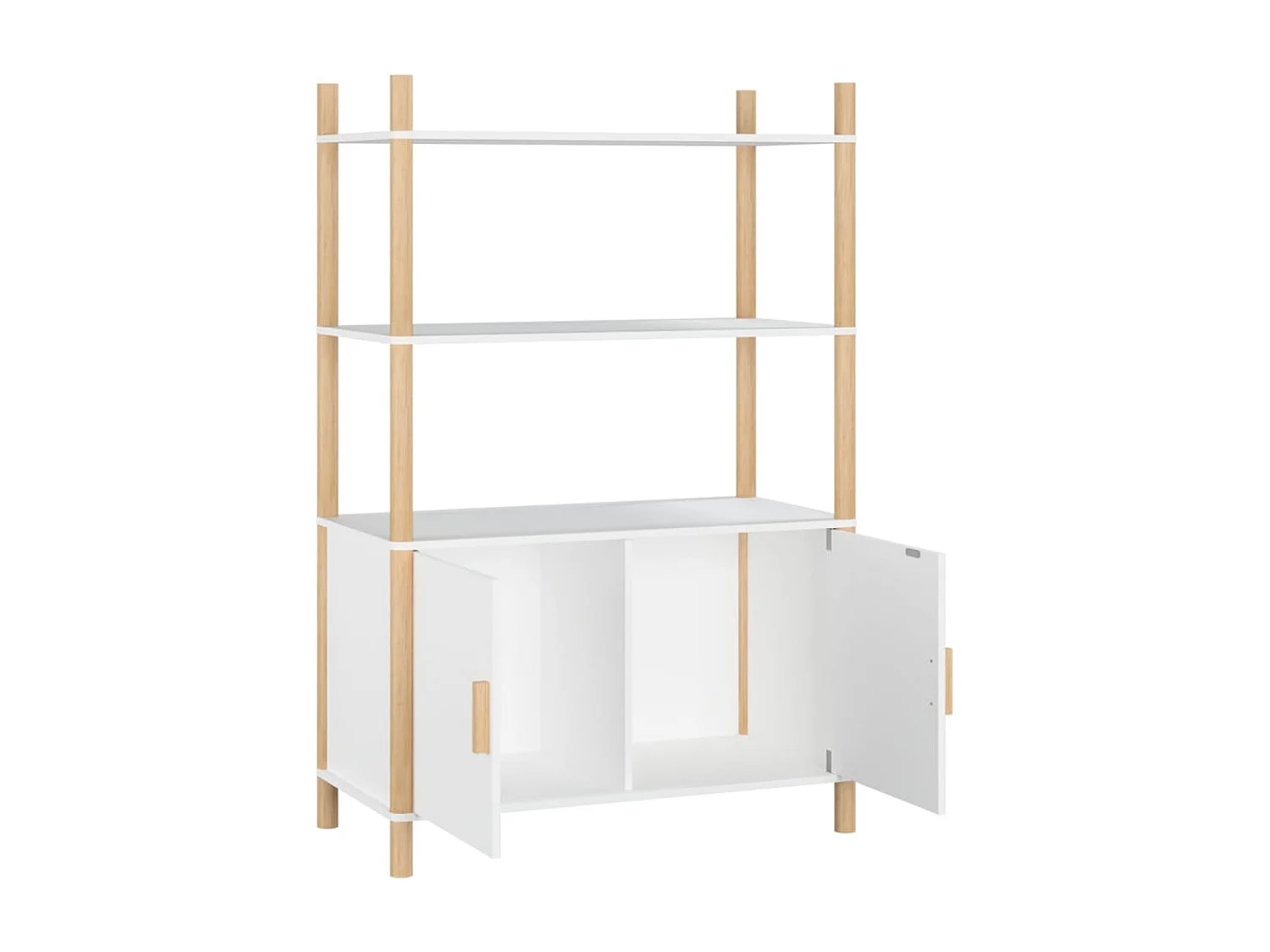 Credenza alta Bianca 80x40x121 cm MDF