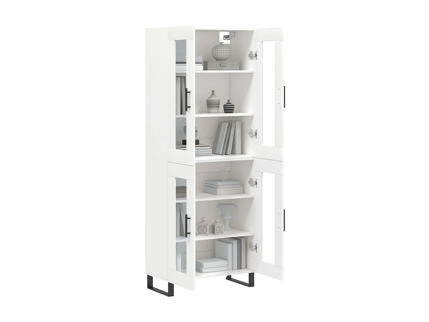 Credenza alta Bianca 69,5x34x180 cm MDF