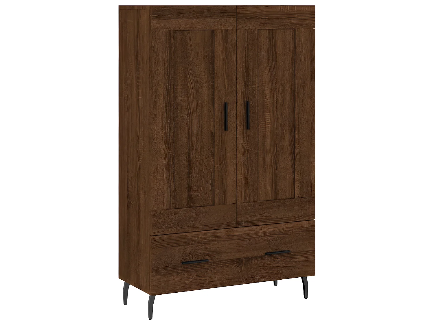 Credenza alta in rovere marrone 69,5x31x115 cm in multistrato