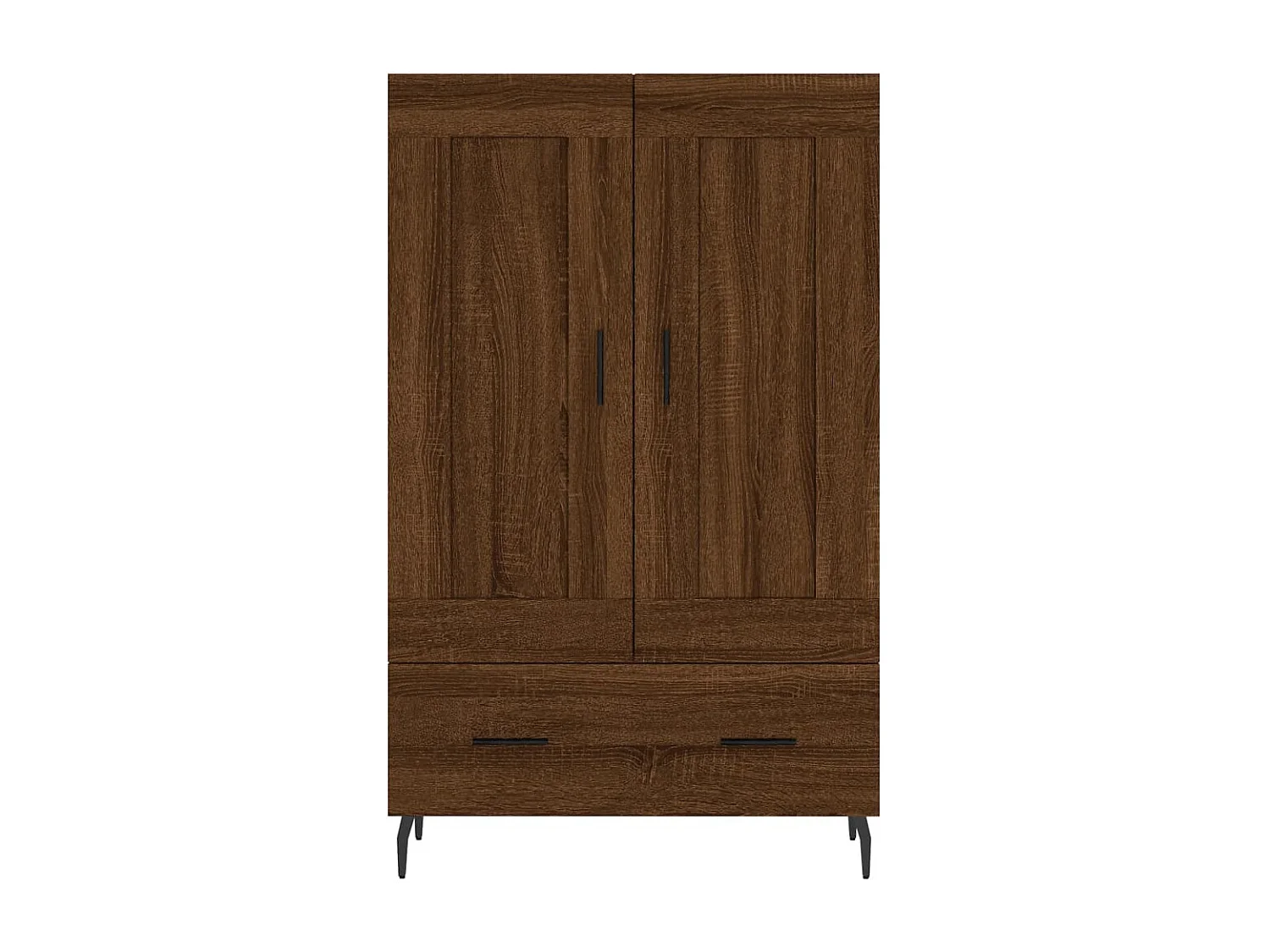 Credenza alta in rovere marrone 69,5x31x115 cm in multistrato