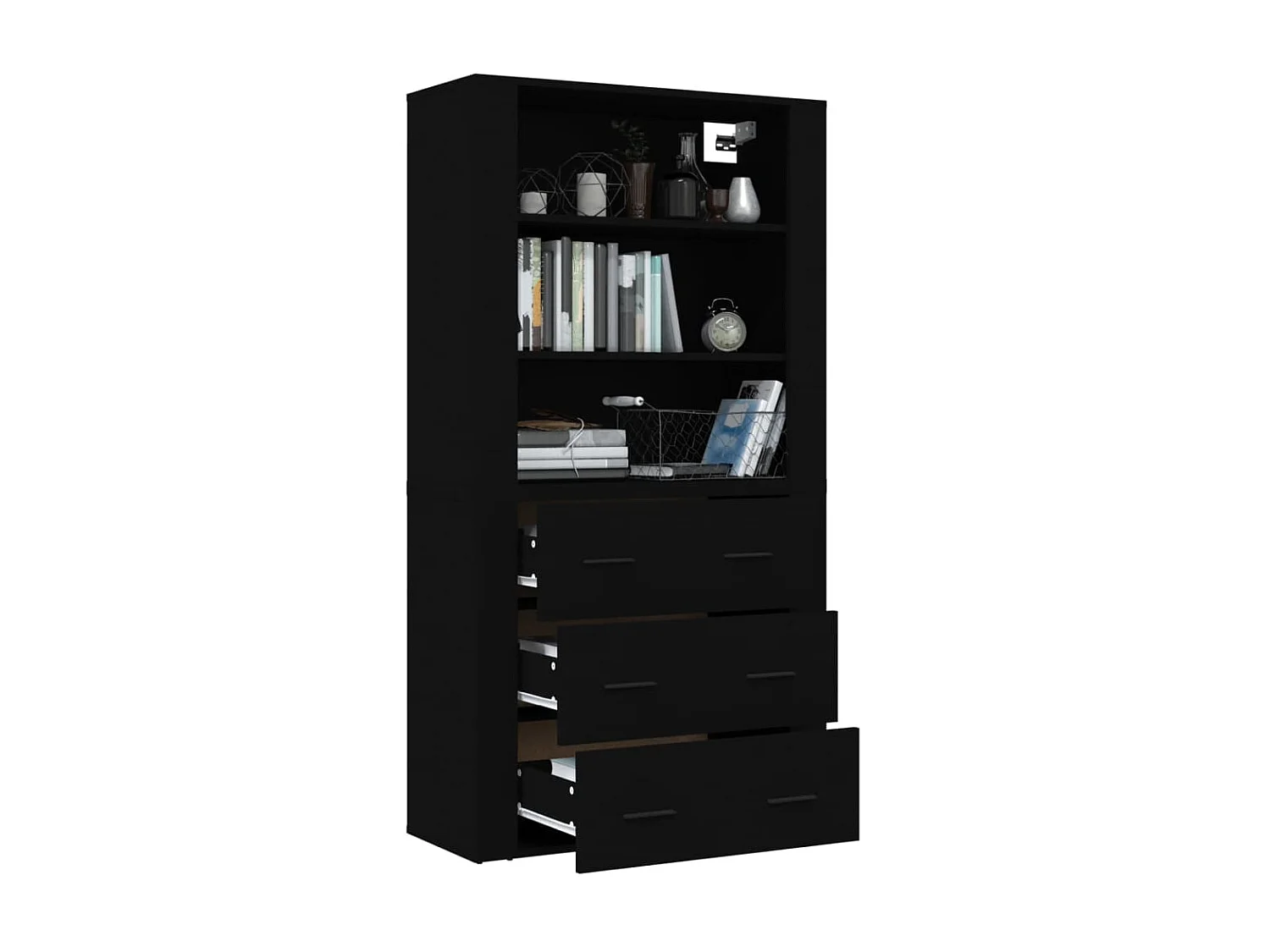 Credenza alta Pannello in derivati del legno nero