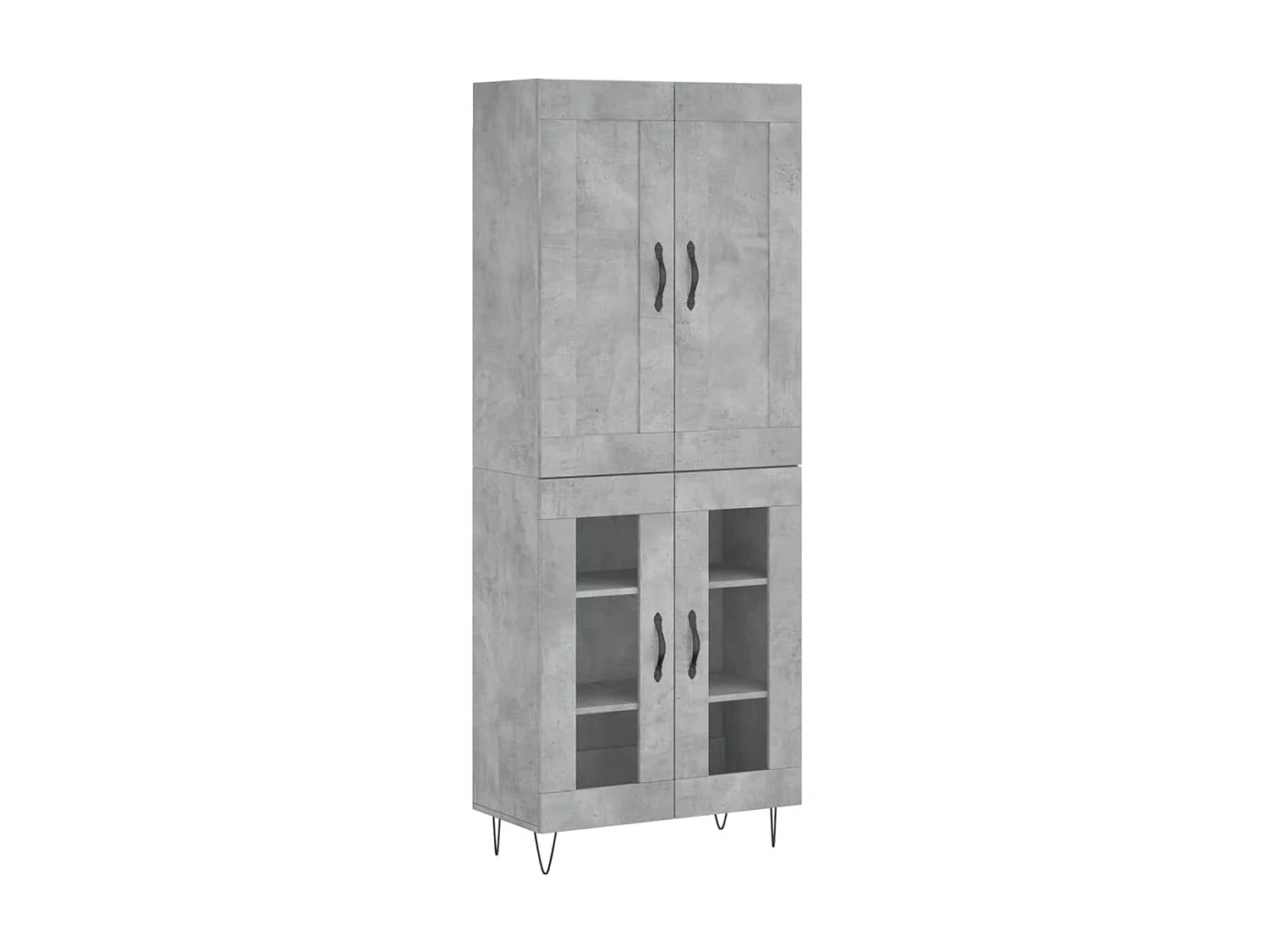 Credenza alta Grigio cemento 69,5x34x180 cm MDF