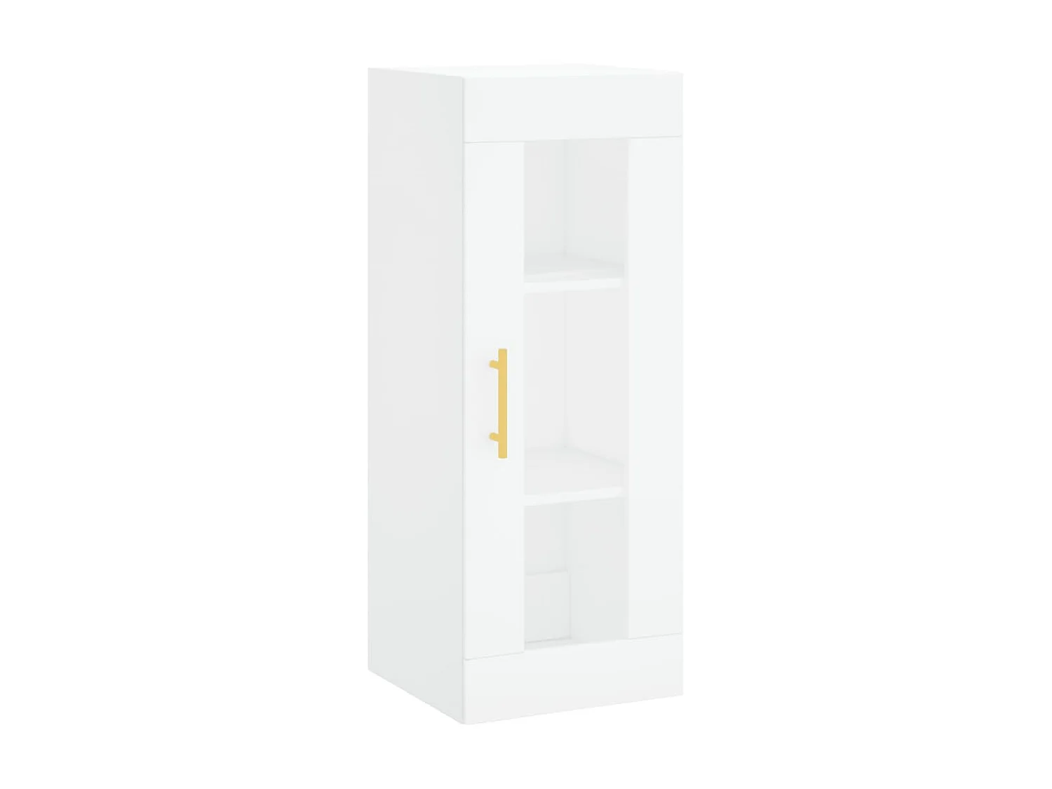 Buffet haut Blanc 34,5x34x180 cm Bois d'ingénierie