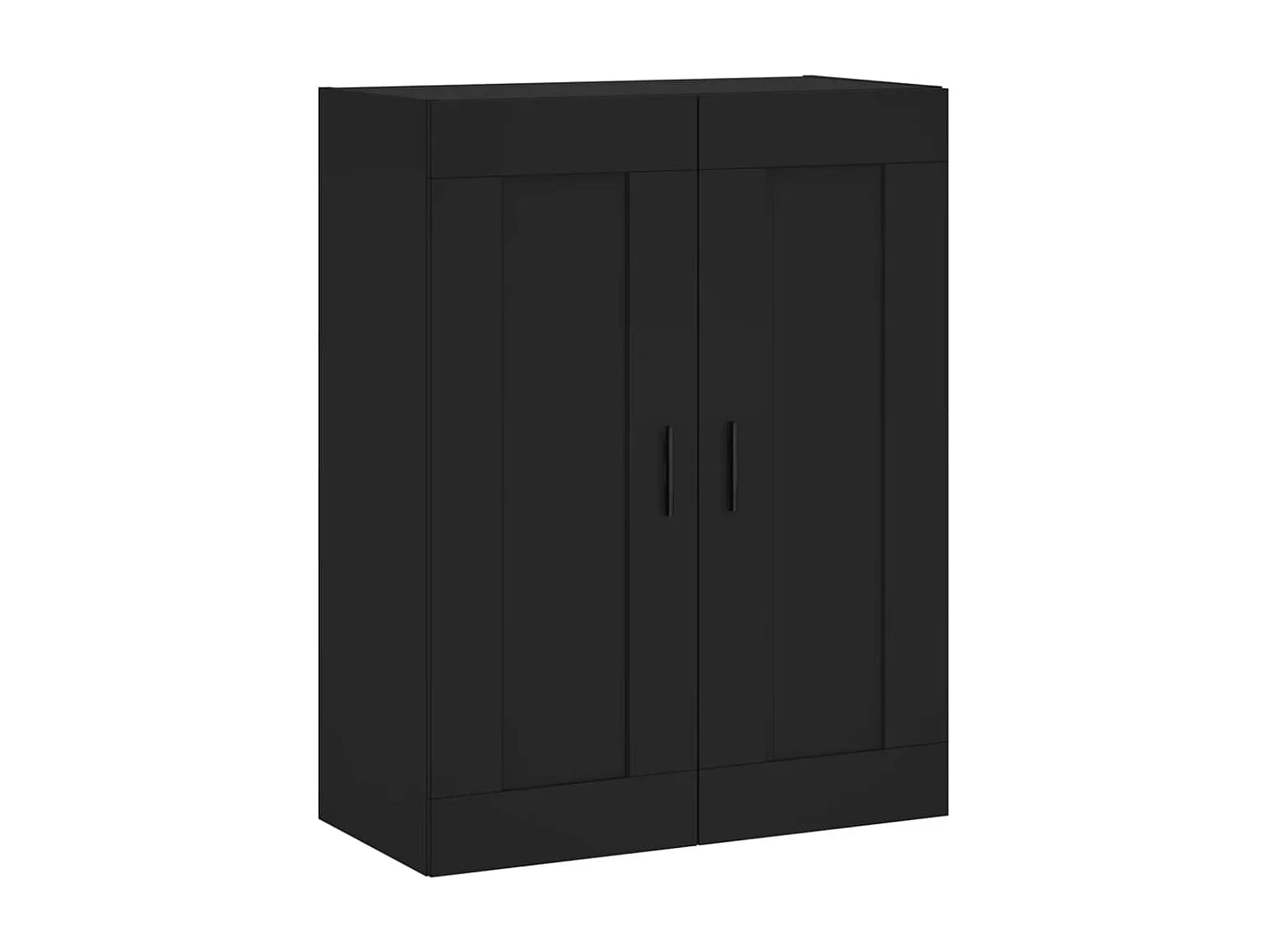 Hohes Sideboard Schwarz 69,5x34x180 cm Holzwerkstoff