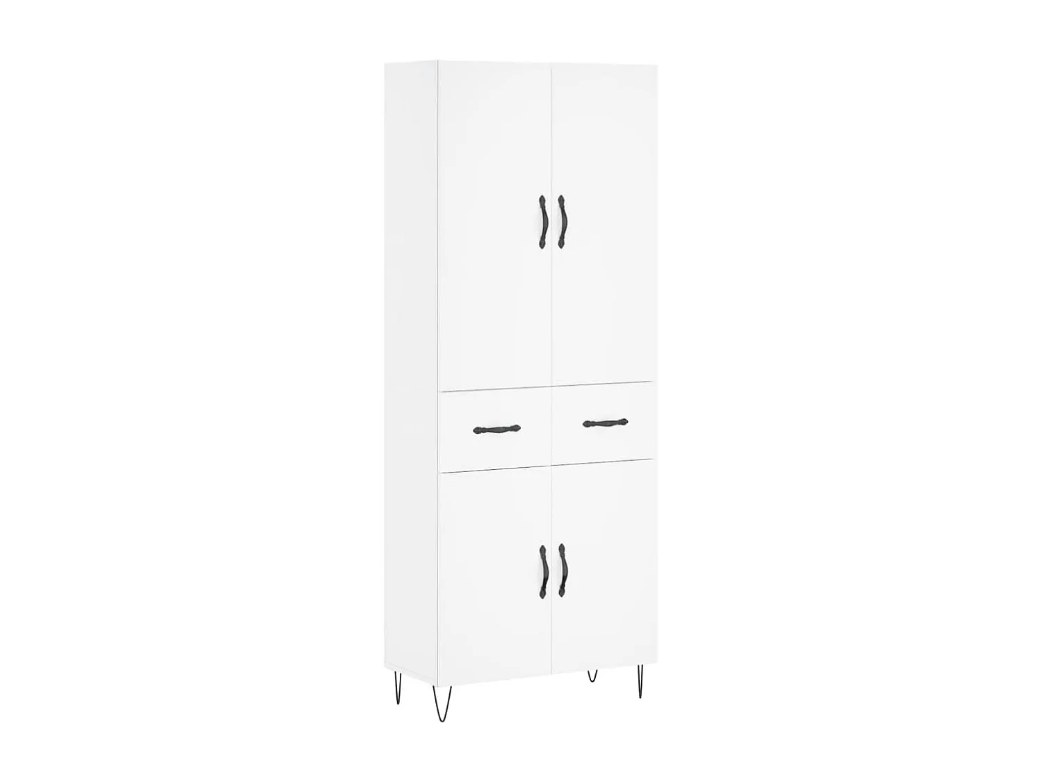 Buffet haut Blanc 69,5x34x180 cm Bois d'ingénierie