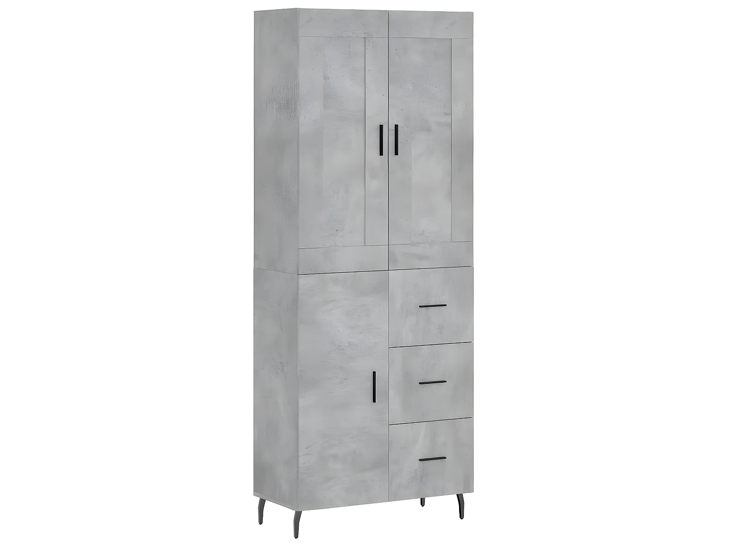 Credenza alta Grigio cemento 69,5x34x180 cm MDF