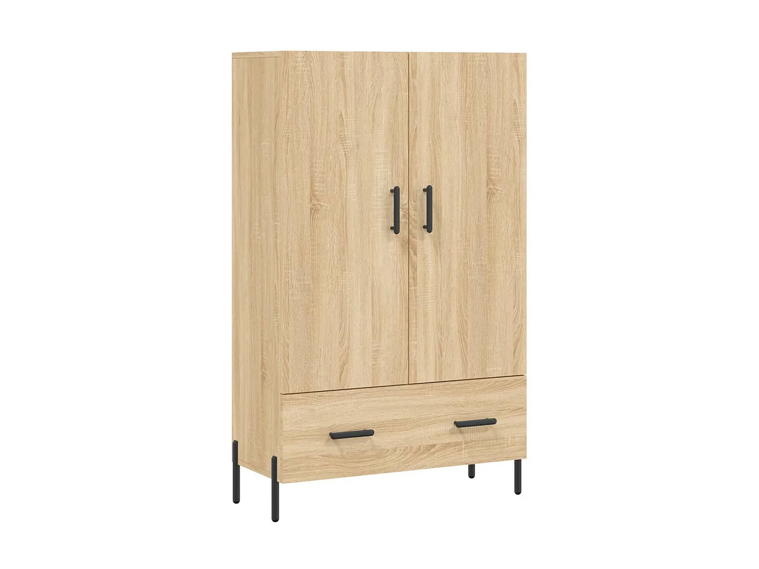 Aparador alto de carvalho Sonoma 69,5x31x115 cm madeira trabalhada