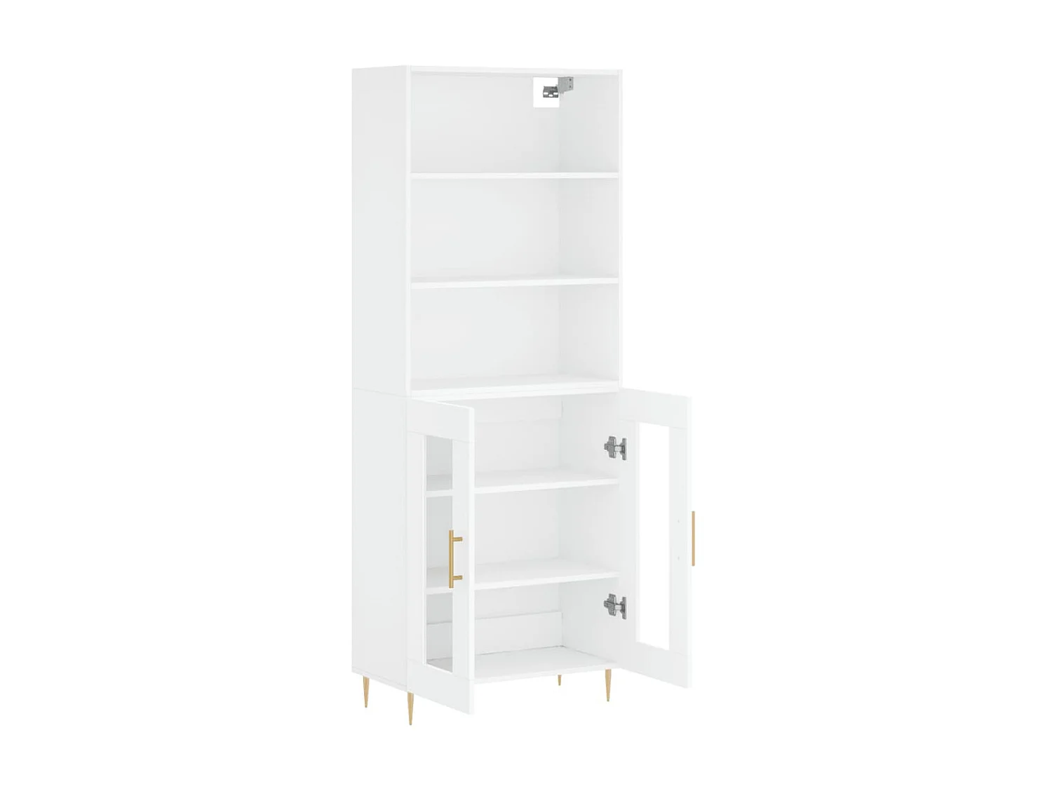 Buffet haut Blanc 69,5x34x180 cm Bois d'ingénierie