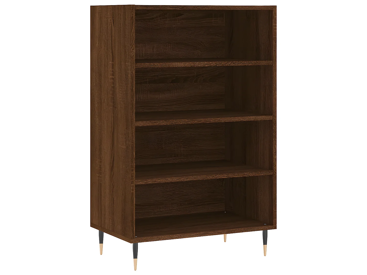 Aparador alto de carvalho castanho 57x35x90 cm madeira trabalhada