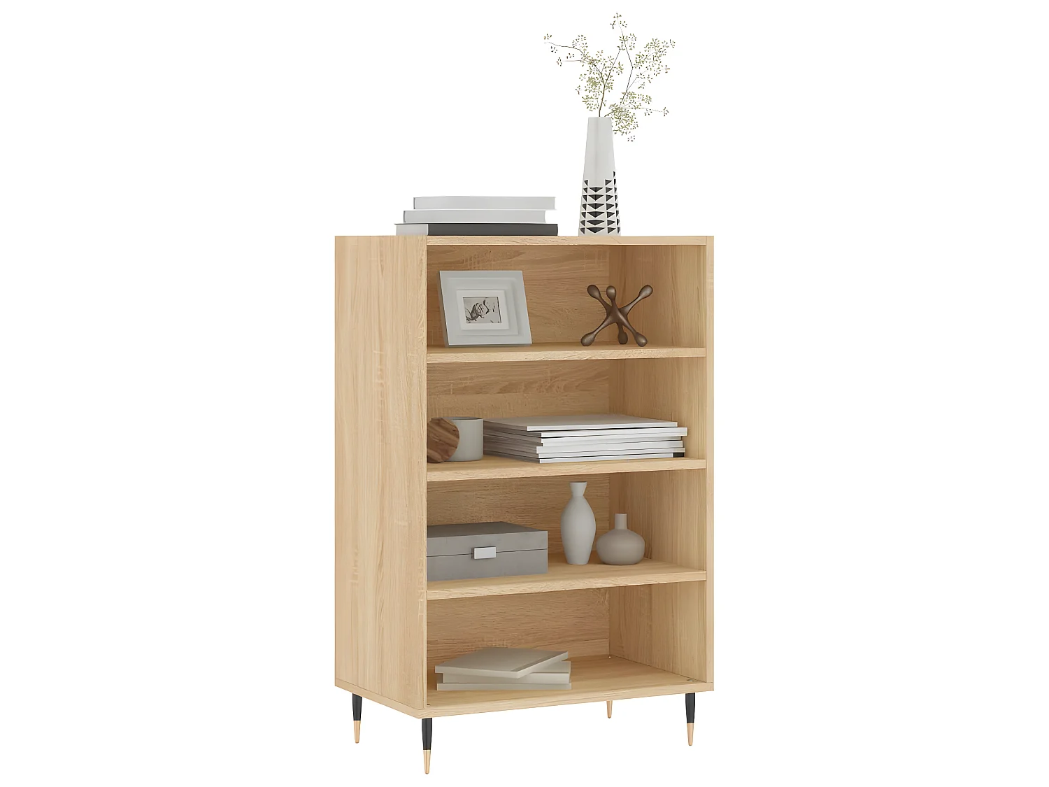 Hohes Sideboard aus Sonoma-Eiche, 57 x 35 x 90 cm, Holzwerkstoff