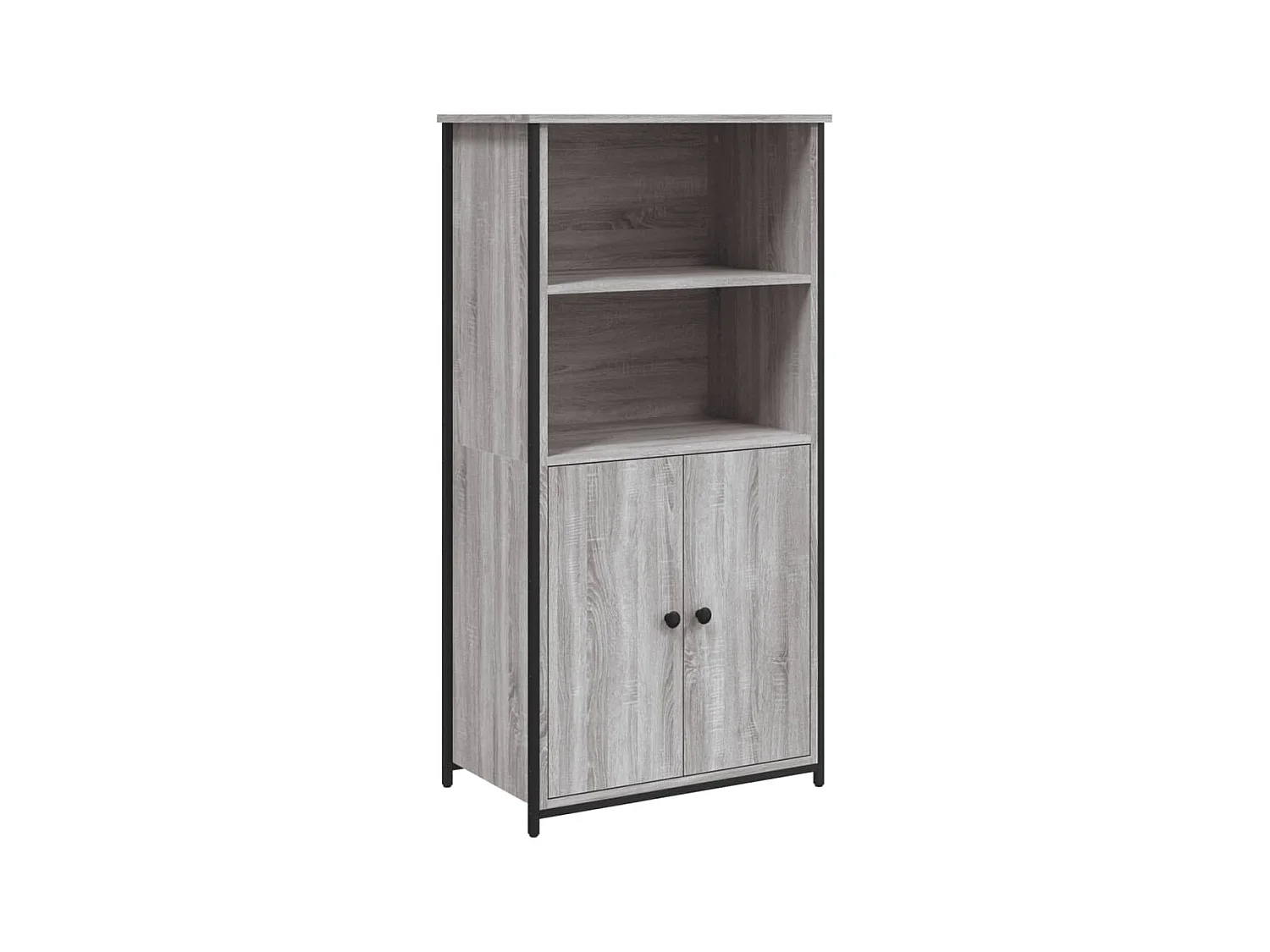 Buffet haut sonoma gris 62x36x121,5 cm bois d'ingénierie