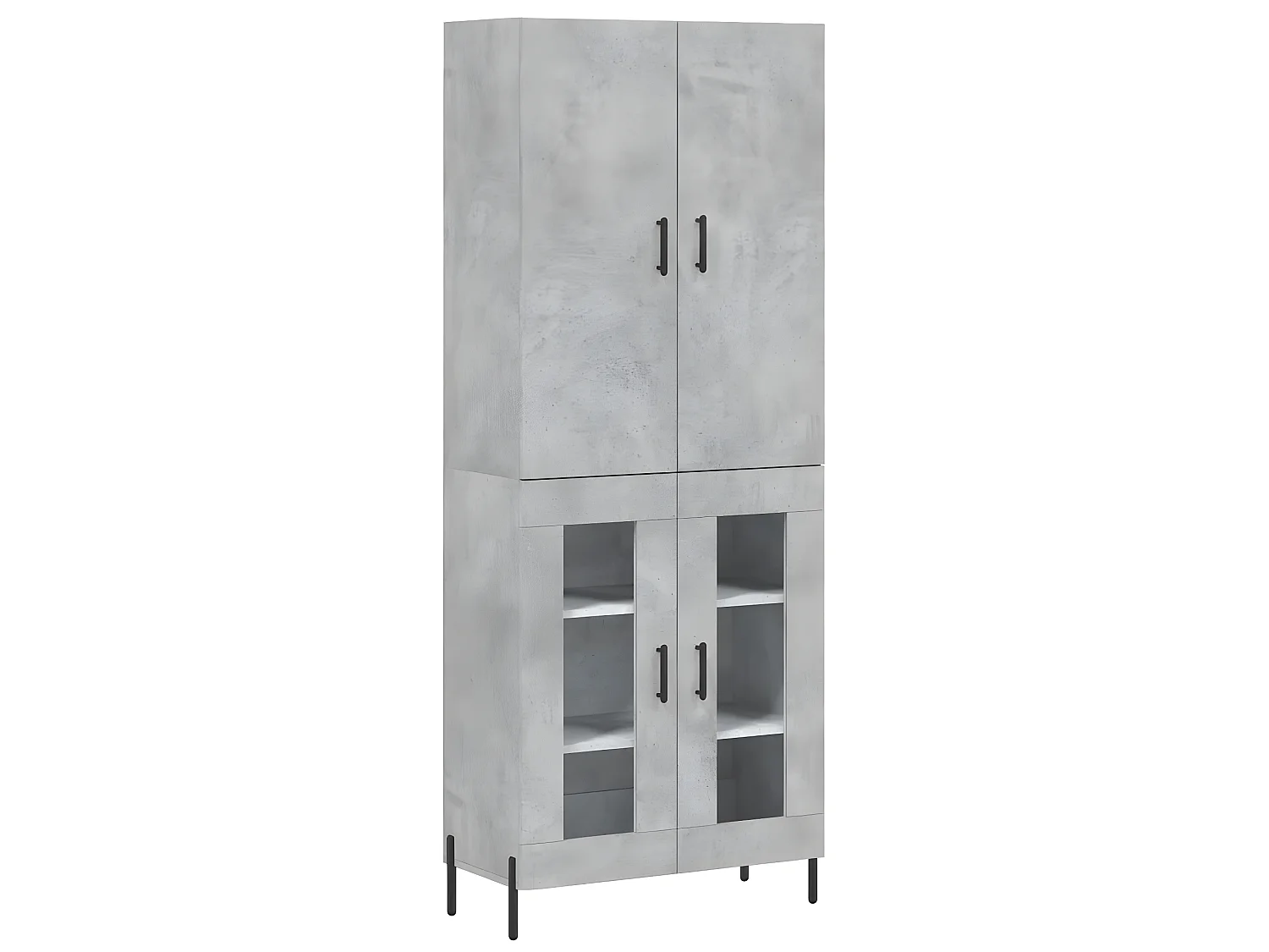 Credenza alta Grigio cemento 69,5x34x180 cm MDF