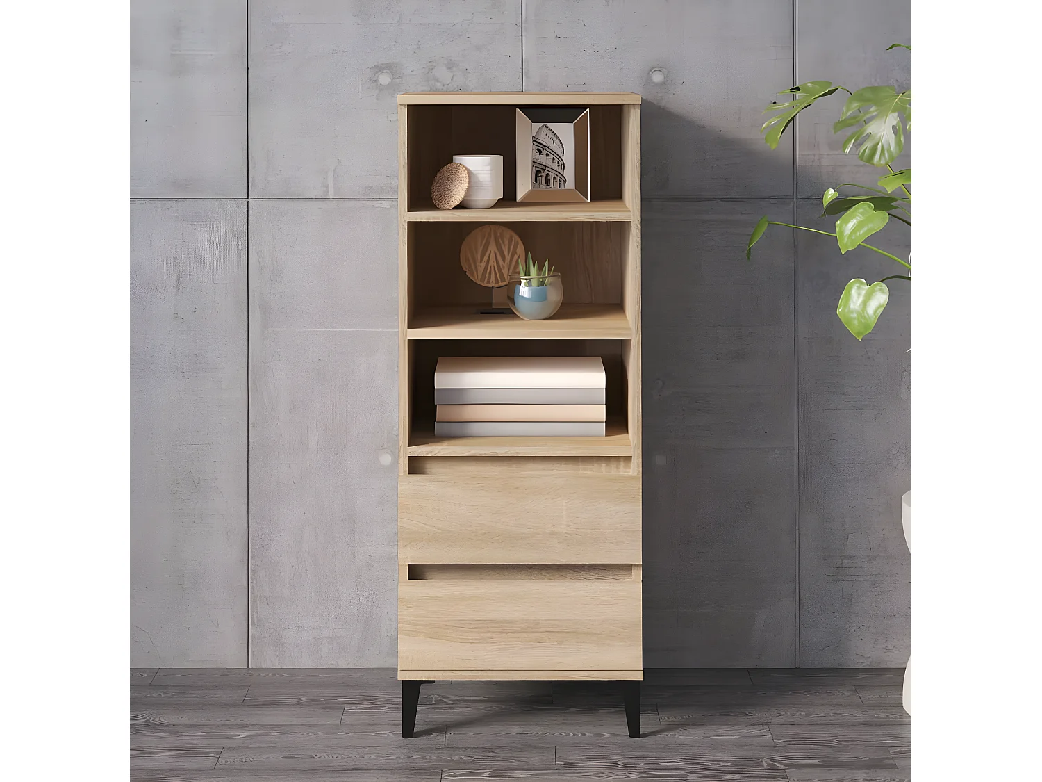 Buffet haut Chêne sonoma 40x36x110 cm Bois d'ingénierie