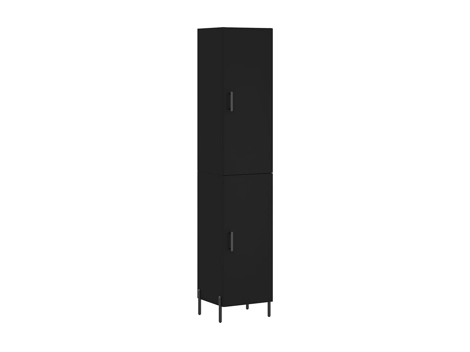 Buffet haut Noir 34,5x34x180 cm Bois d'ingénierie