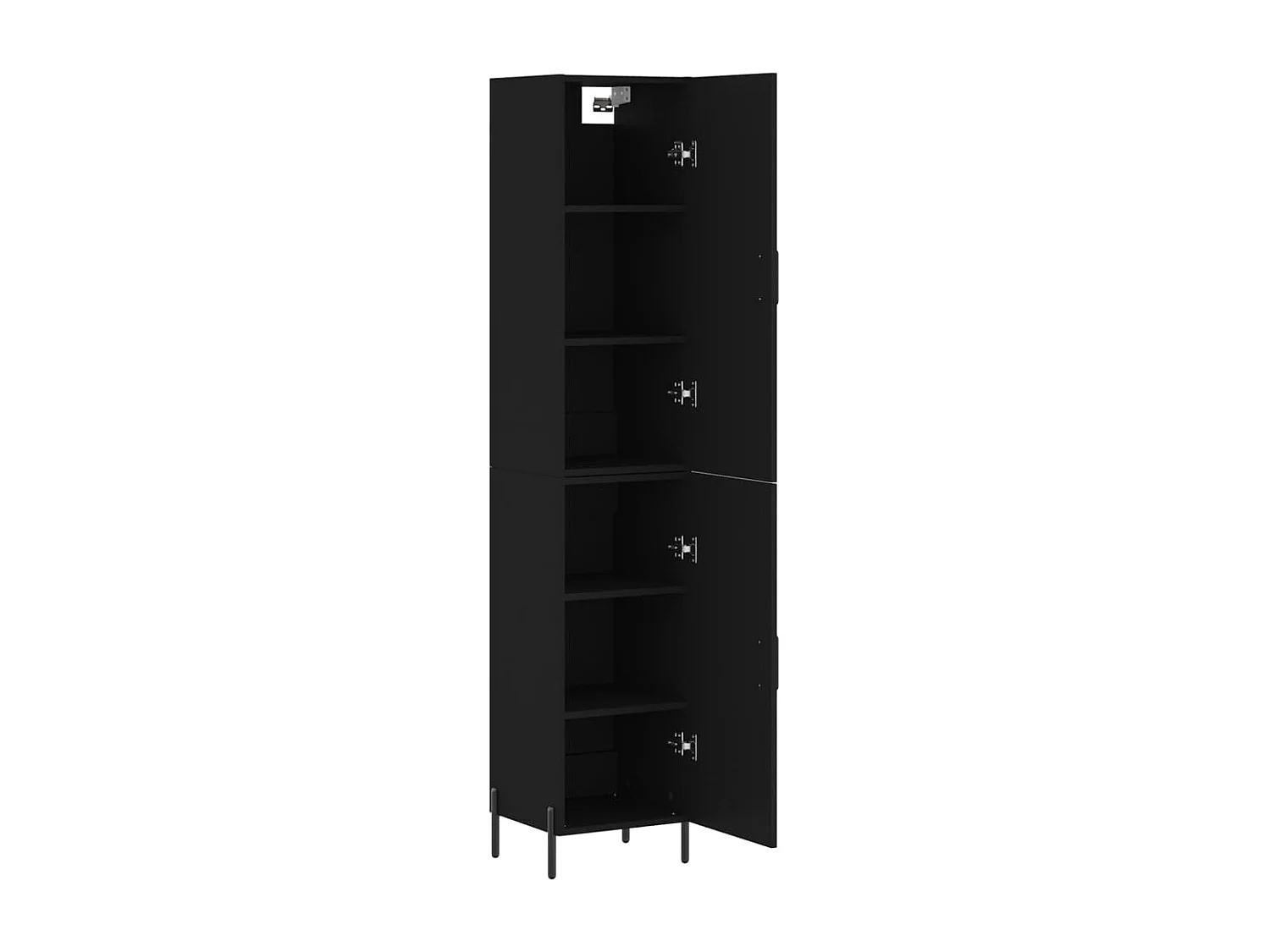 Buffet haut Noir 34,5x34x180 cm Bois d'ingénierie