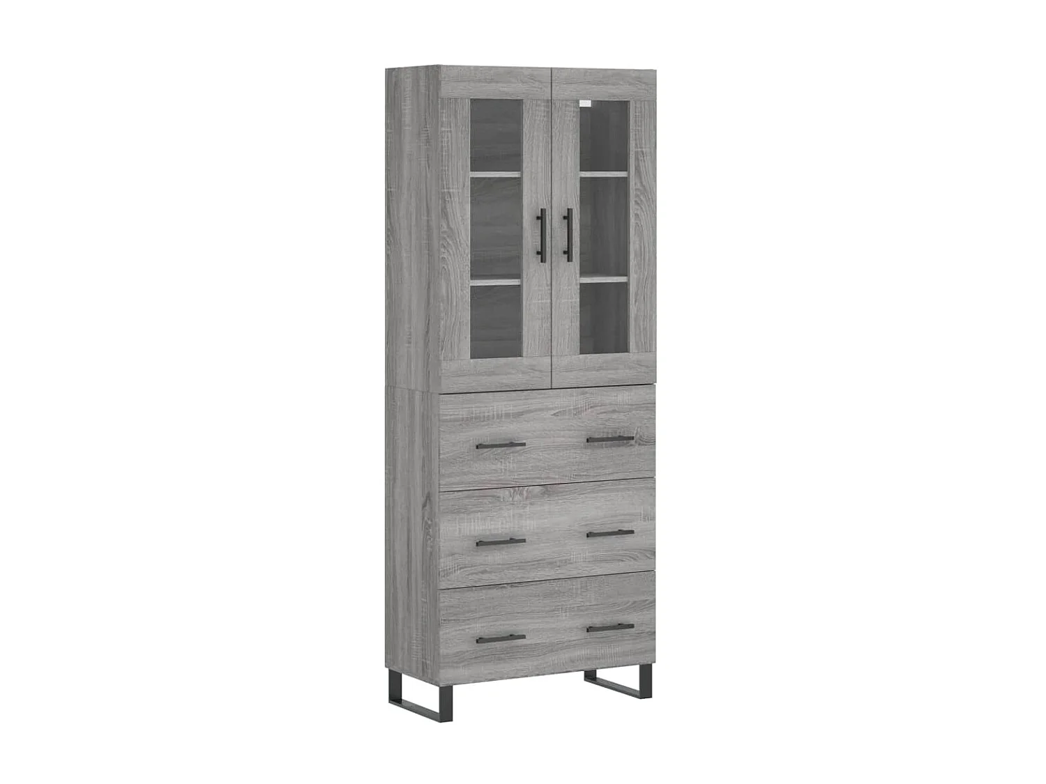 Buffet haut Sonoma gris 69,5x34x180 cm Bois d'ingénierie