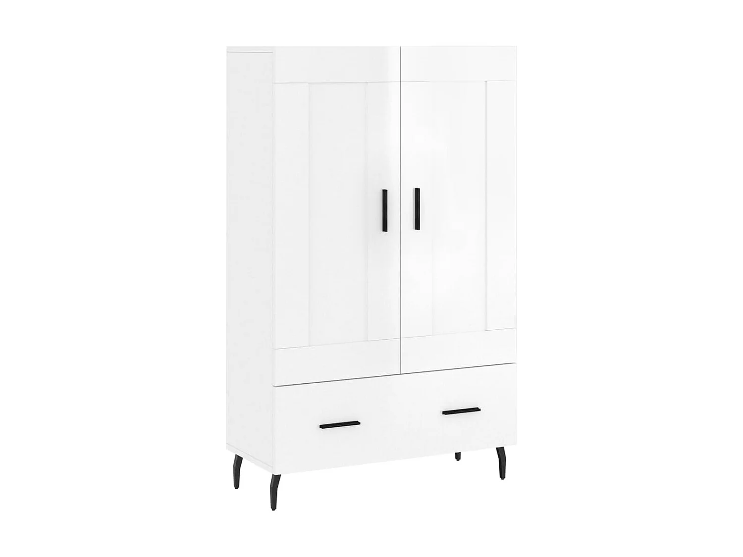 Credenza bianca lucida 69,5x31x115 cm in MDF