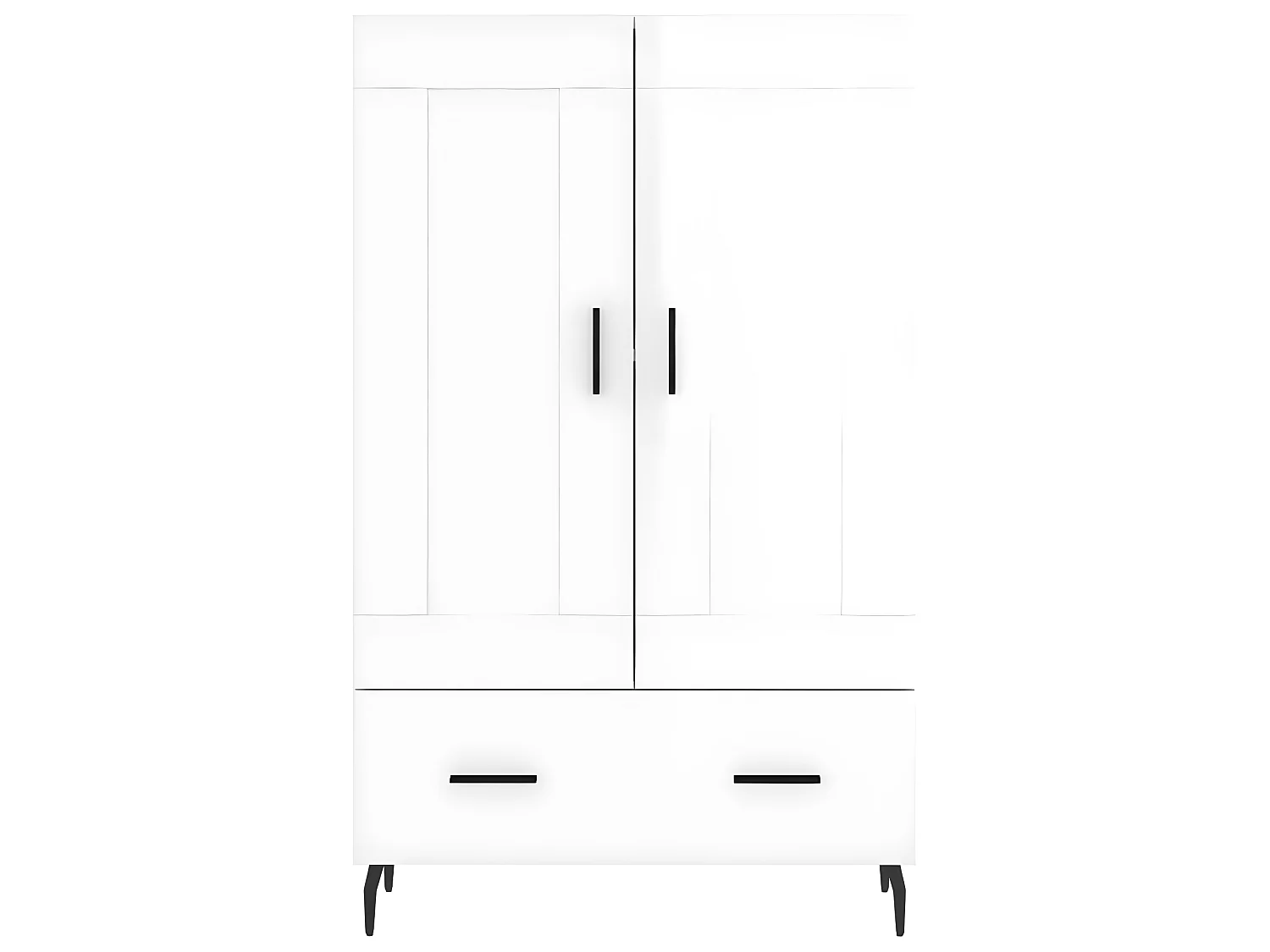 Credenza bianca lucida 69,5x31x115 cm in MDF