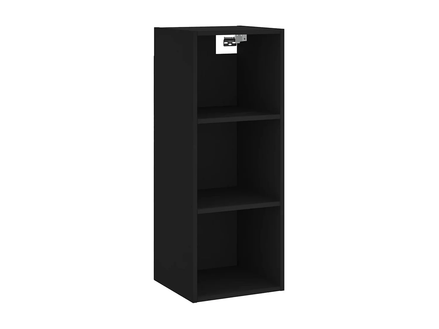 Hoog dressoir Zwart 34,5x34x180 cm Bewerkt hout