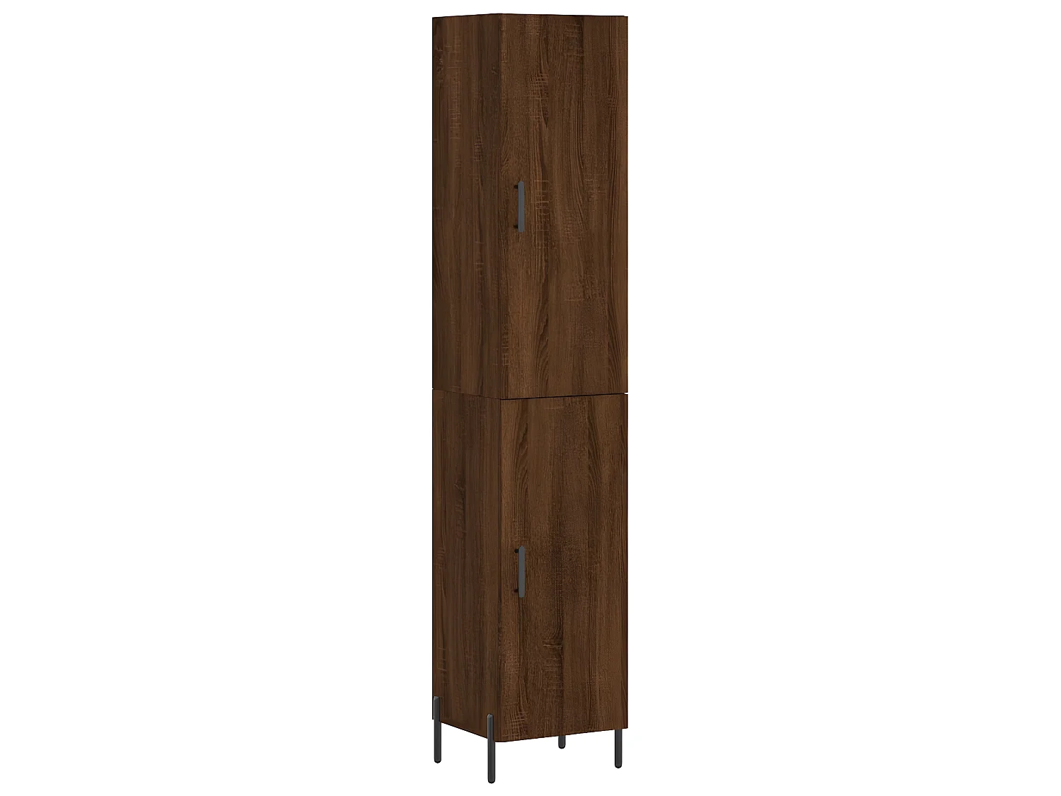 Buffet haut Chêne marron 34,5x34x180 cm Bois d'ingénierie