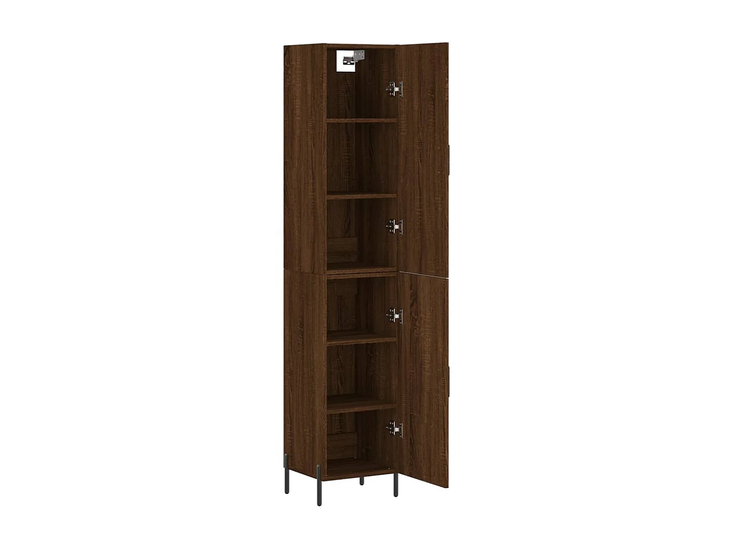 Buffet haut Chêne marron 34,5x34x180 cm Bois d'ingénierie