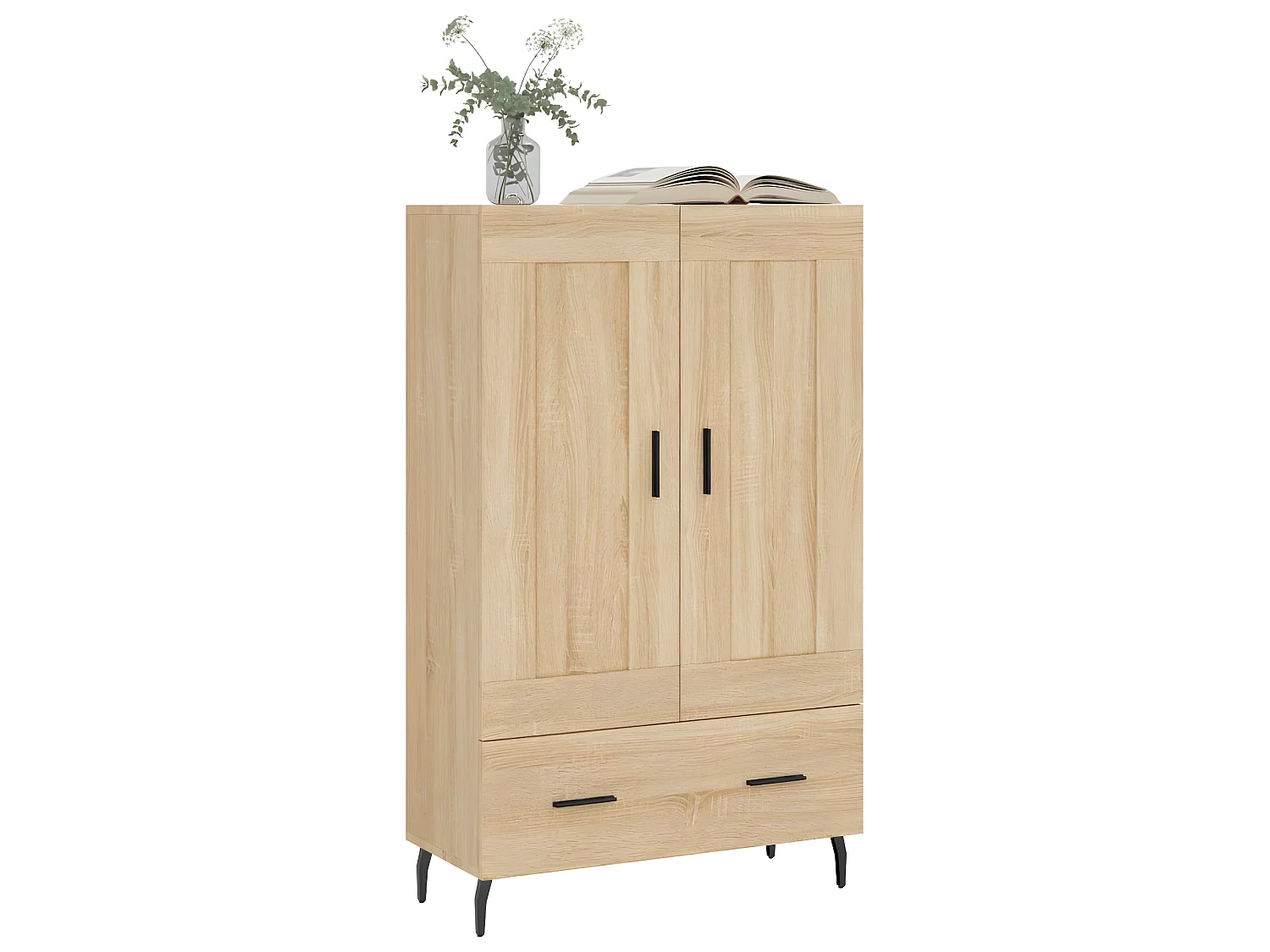 Credenza alta in rovere Sonoma 69,5x31x115 cm in multistrato