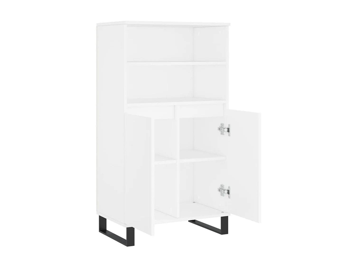 Hohes Sideboard Weiß 60x36x110 cm Holzwerkstoff