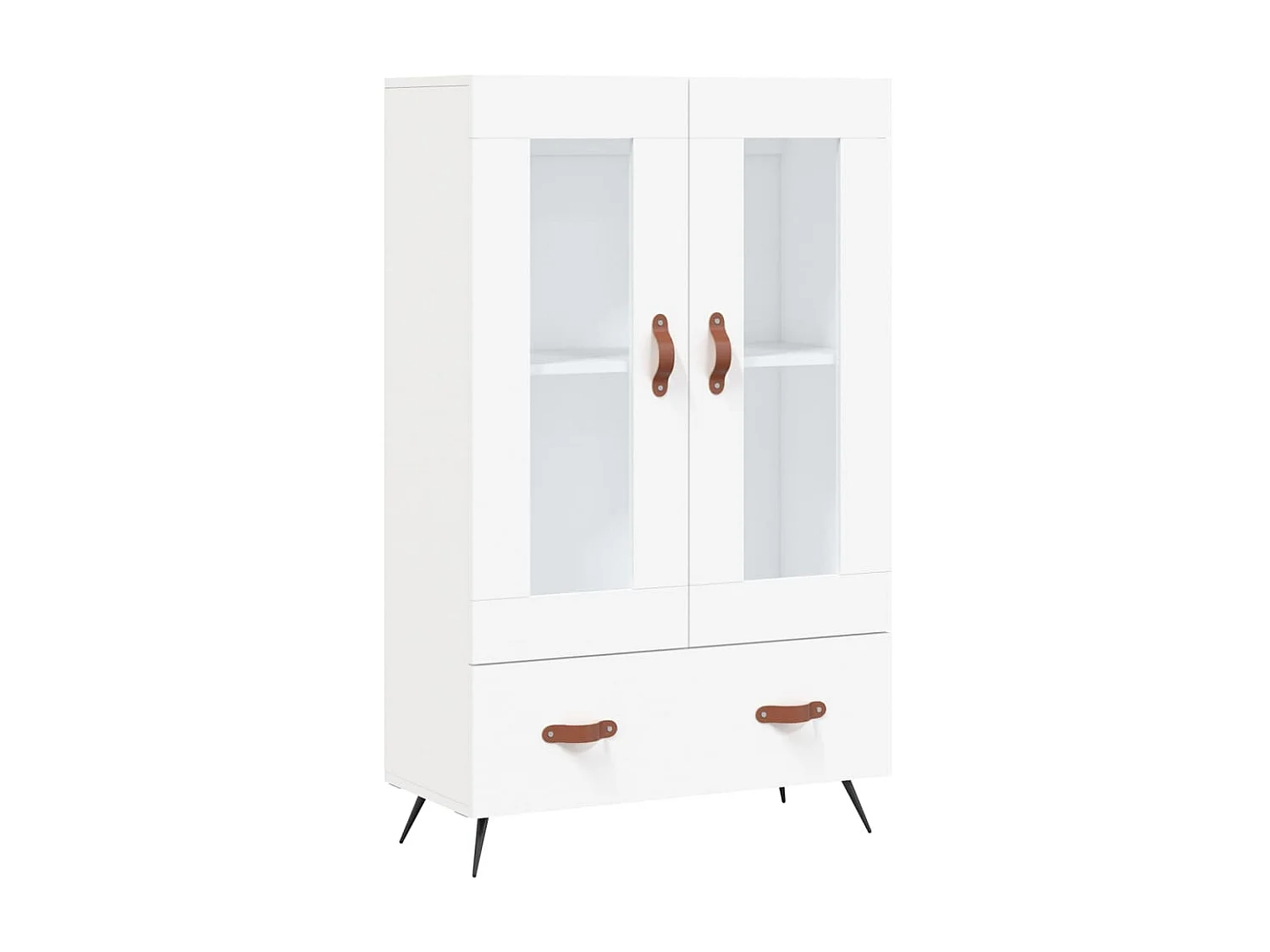 Weißes hohes Sideboard 69,5 x 31 x 115 cm, Holzwerkstoff