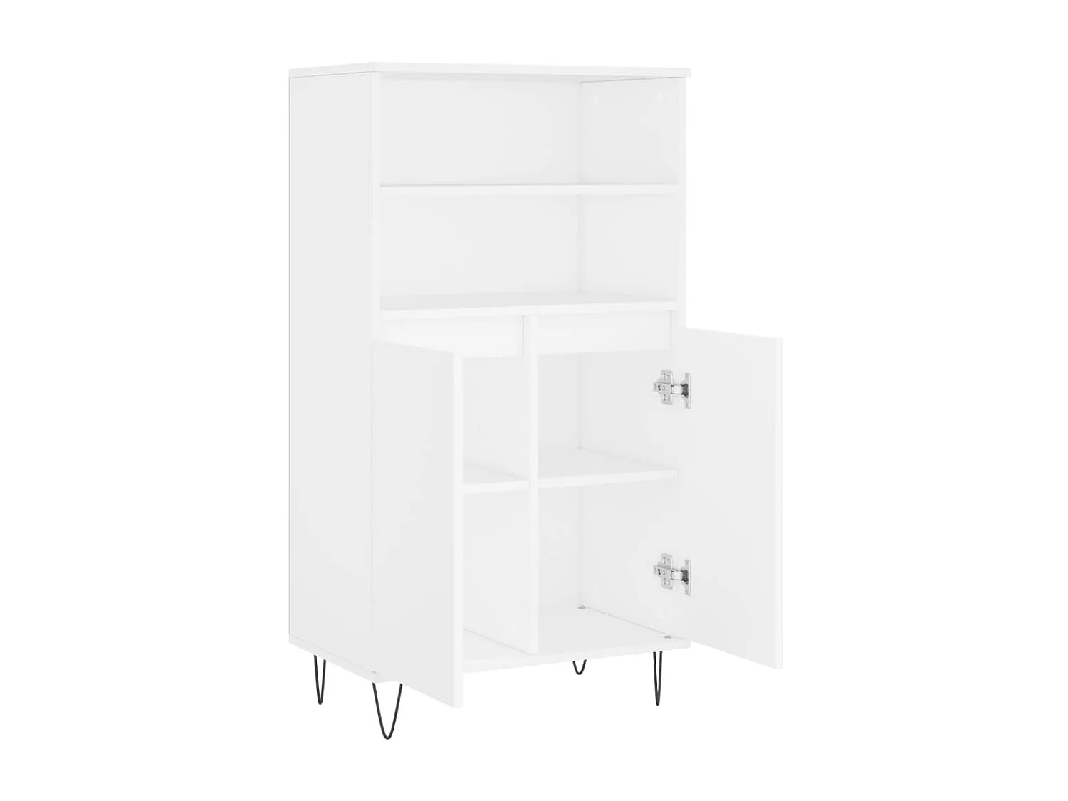 Aparador alto Blanco 60x36x110 cm Madera contrachapada