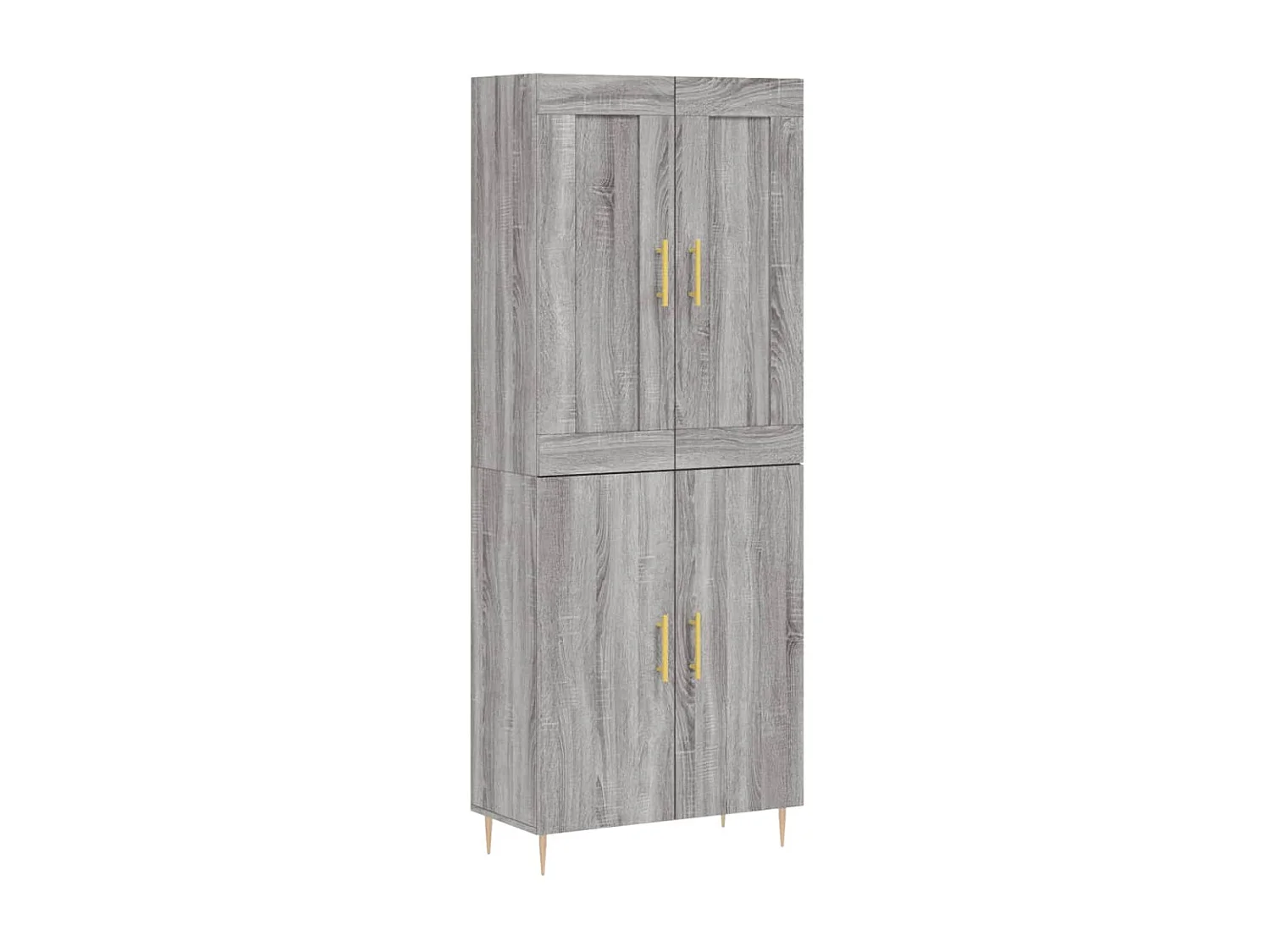 Credenza alta Sonoma grigia 69,5x34x180 cm MDF