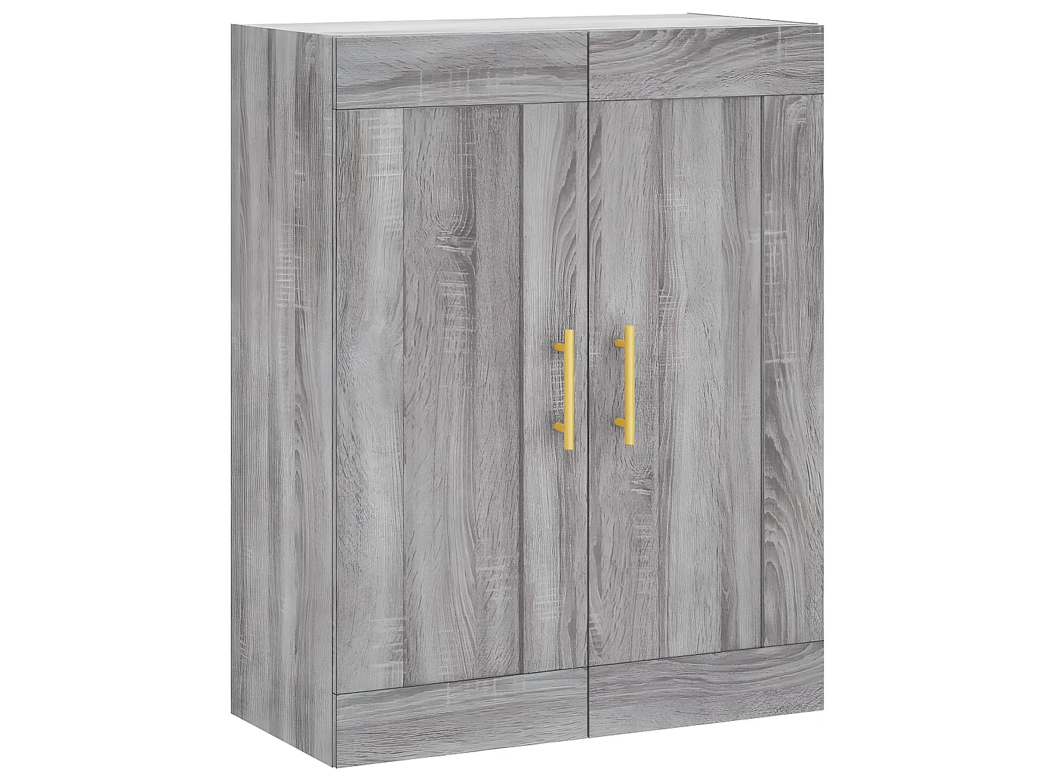 Credenza alta Sonoma grigia 69,5x34x180 cm MDF