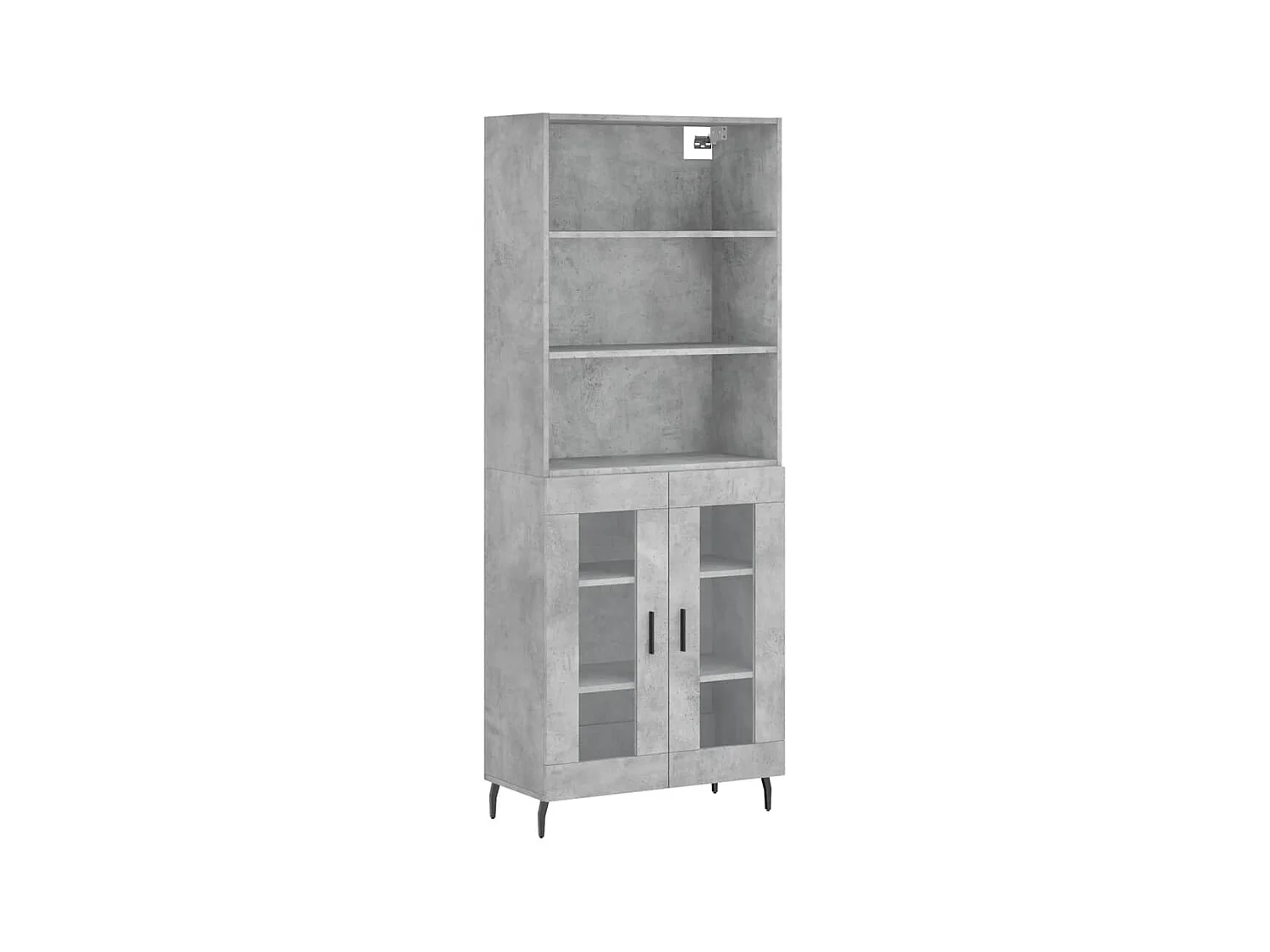 Hoog dressoir Betongrijs 69,5x34x180 cm Bewerkt hout