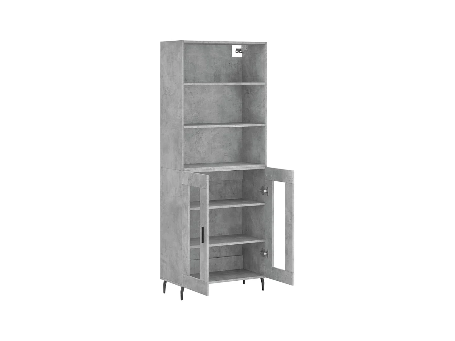 Hoog dressoir Betongrijs 69,5x34x180 cm Bewerkt hout