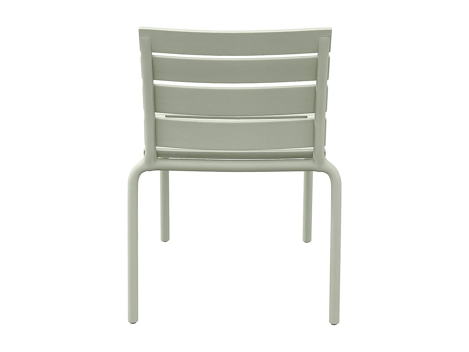 Lot de 4 chaises de jardin empilables avec assise et dossier à lattes vert