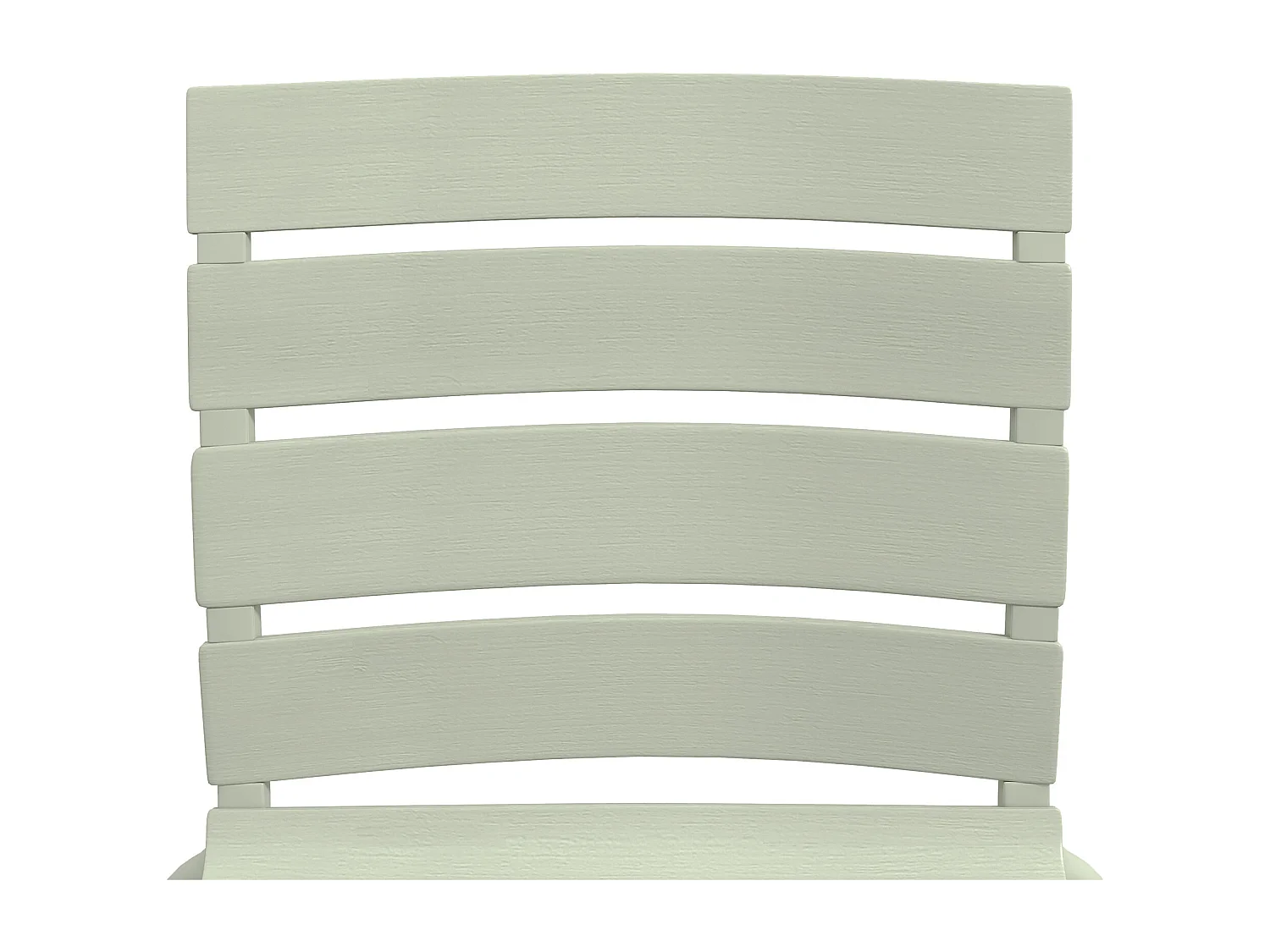 Lot de 4 chaises de jardin empilables avec assise et dossier à lattes vert