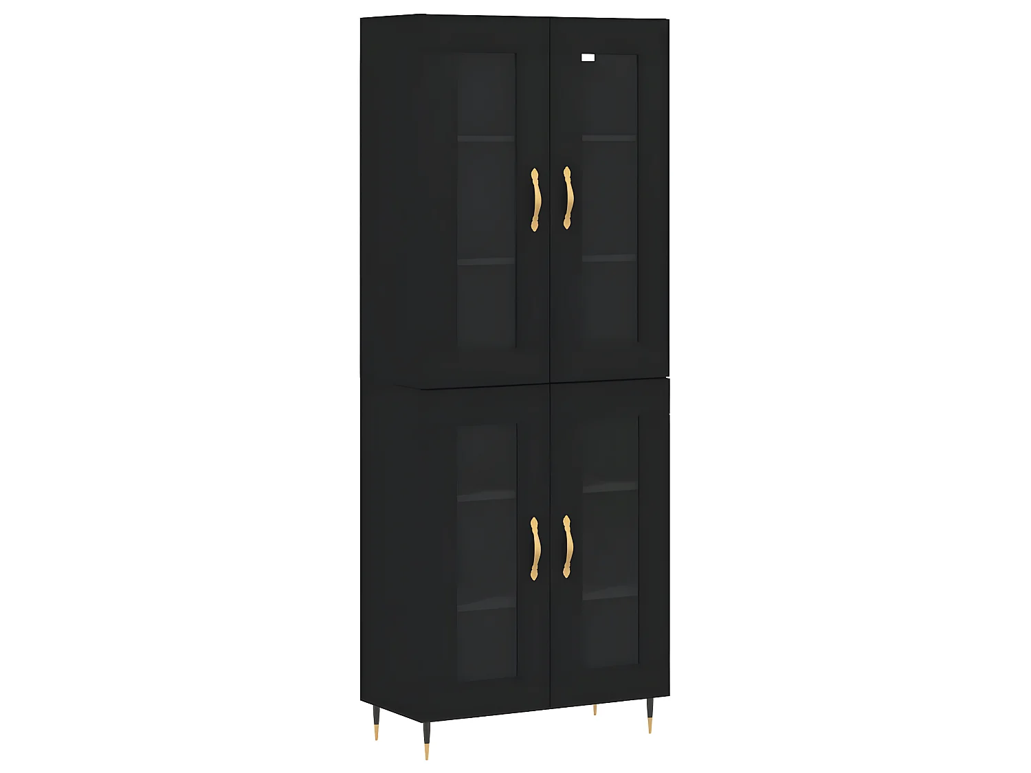 Credenza alta Nera 69,5x34x180 cm MDF