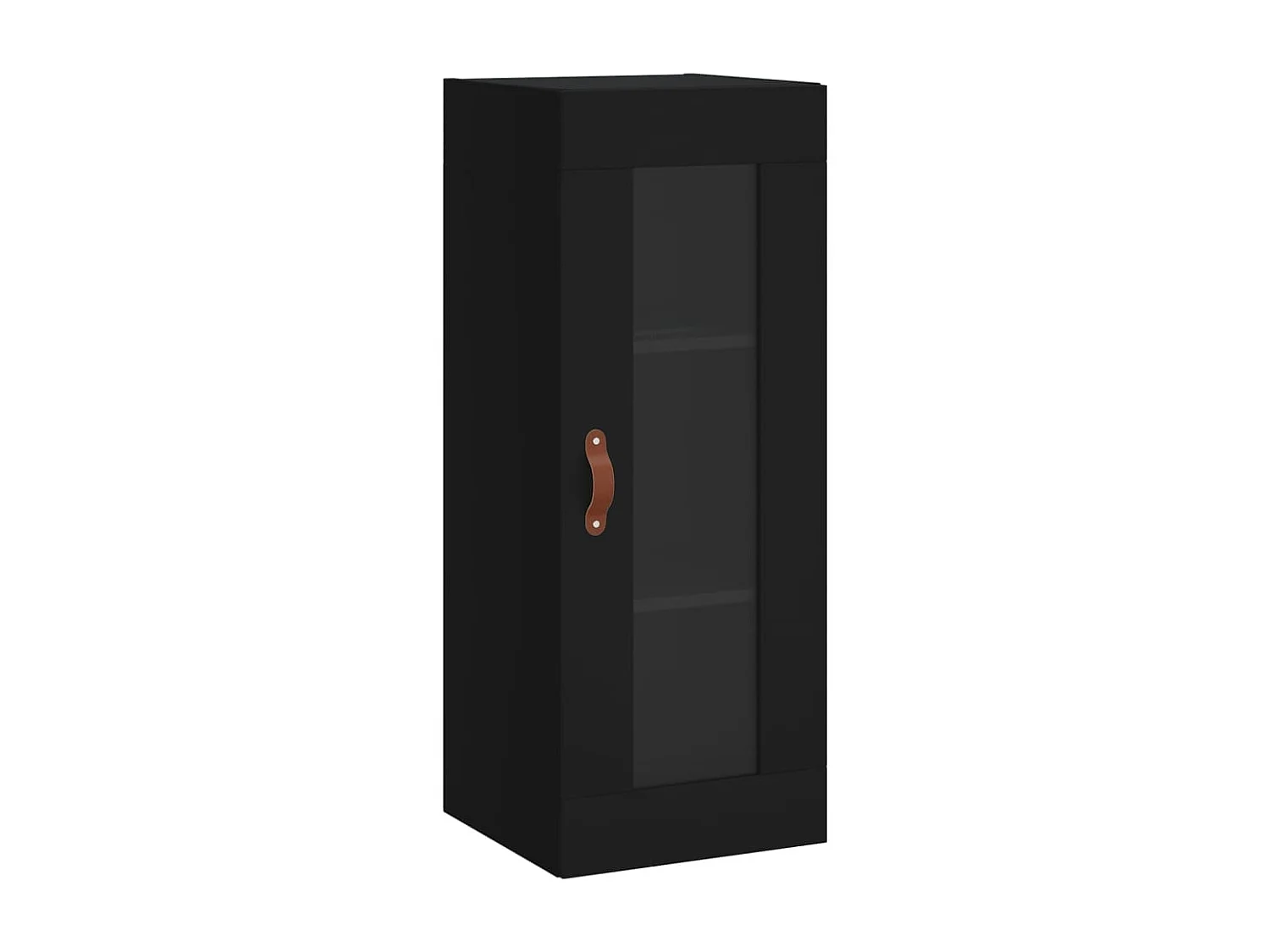 Aparador alto preto 34,5x34x180 cm Madeira trabalhada