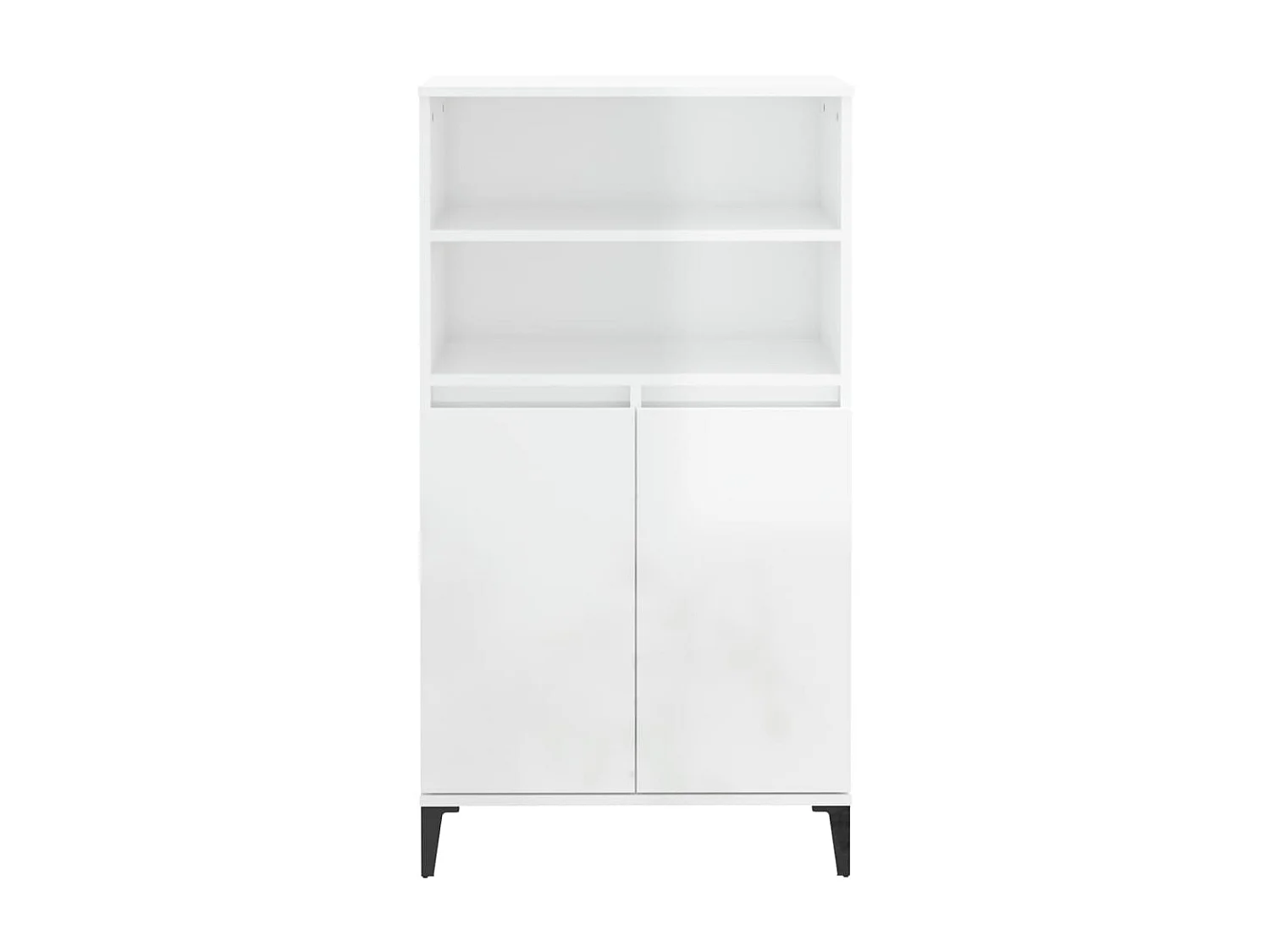 Credenza alta Bianco lucido 60x36x110 cm MDF
