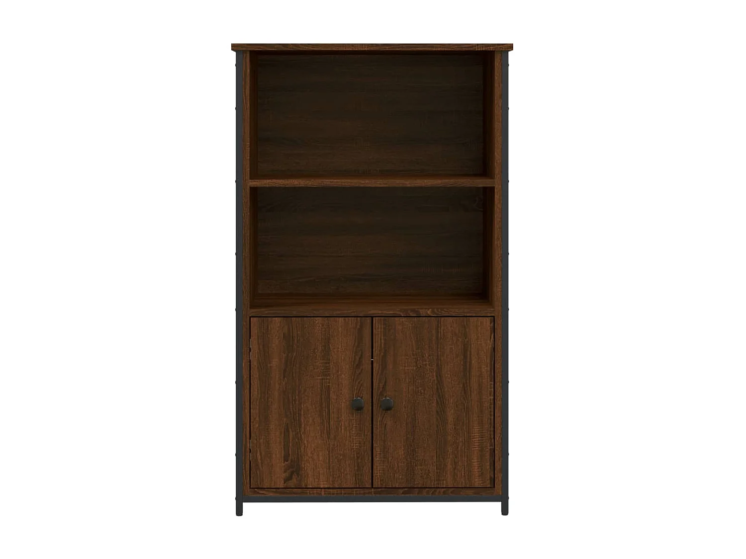 Hohes Sideboard aus brauner Eiche, 62 x 32 x 103,5 cm, Holzwerkstoff