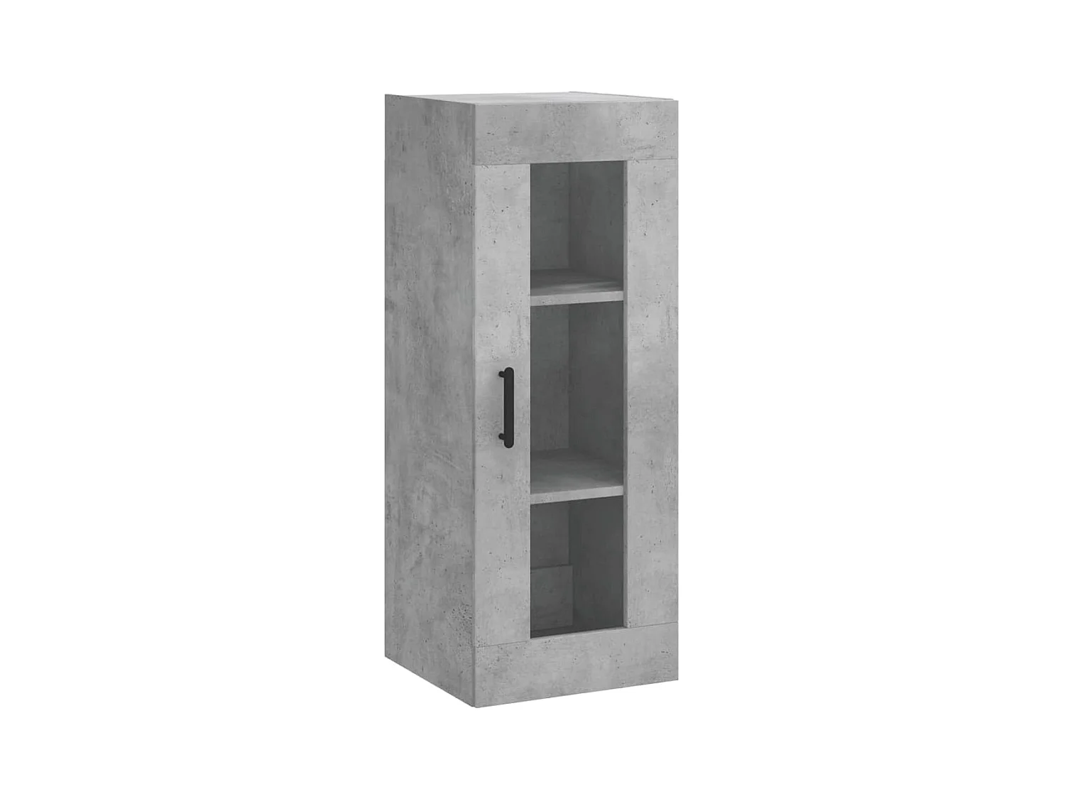 Buffet haut Gris béton 34,5x34x180 cm Bois d'ingénierie